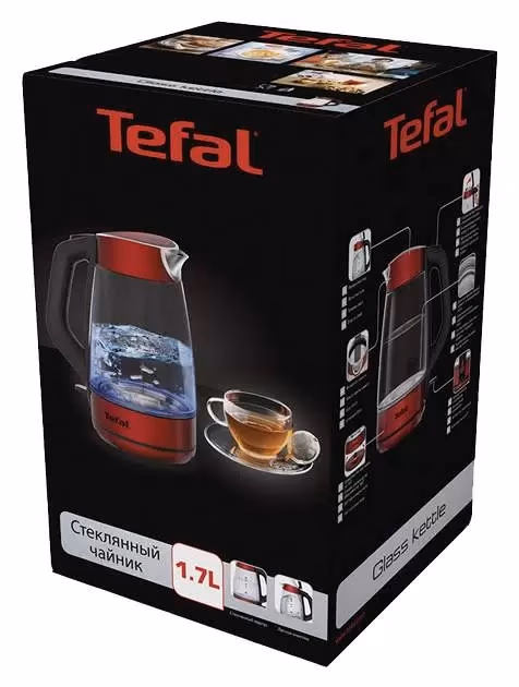 Shisha elektr choynak Tefal KI520530, 1.7 L, qizil - 4