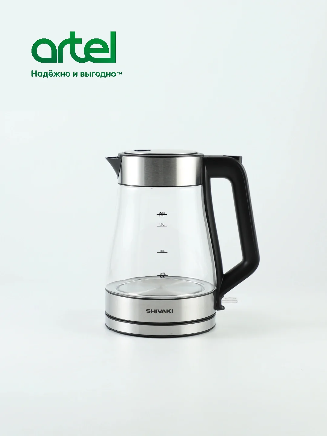 Elektr choynak Shivaki SH-KE8060, 1.7 L, kumushrang-qora