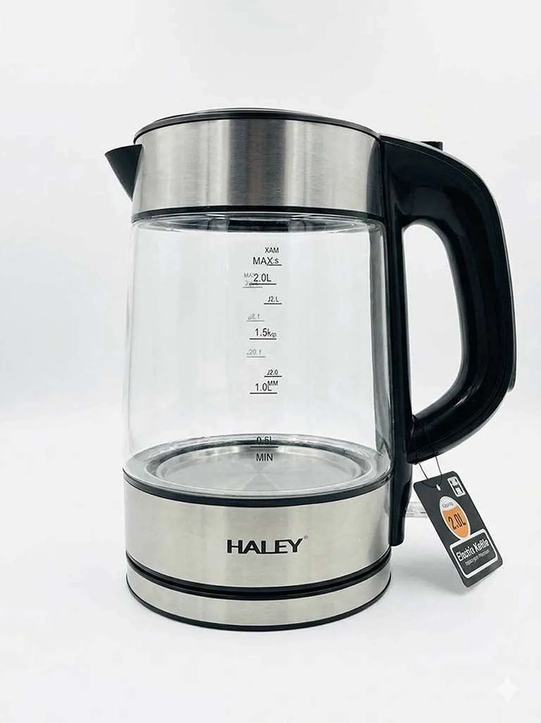 Shisha elektr choynak Haley HY-8824, 2.0 L, metall-qora