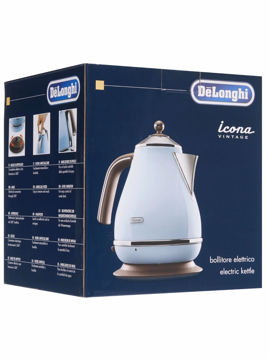 Elektr choynak De'Longhi Icona Vintage KBOV2001, 1.7 L, ko'k - 8