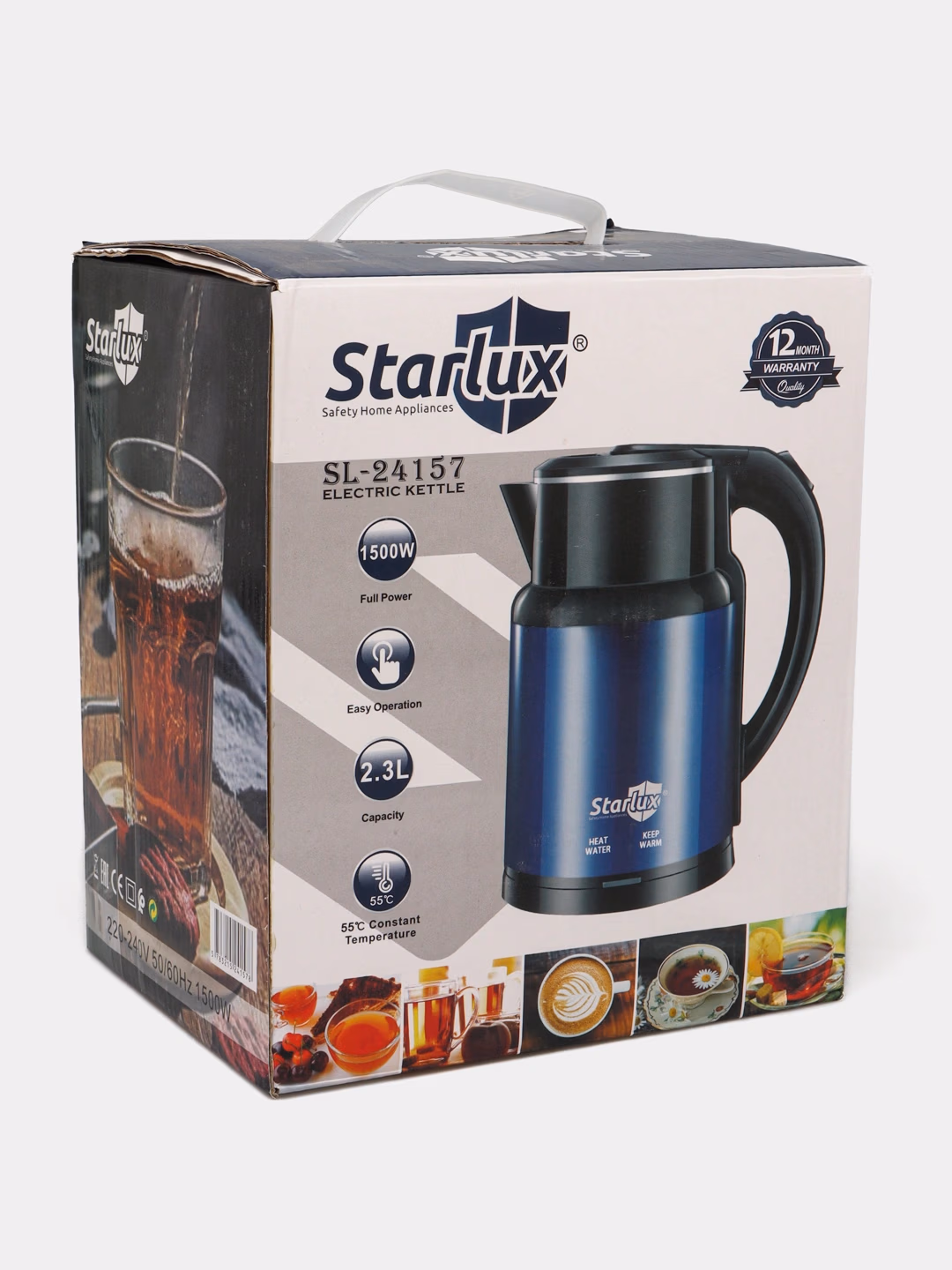 Elektr choynak Starlux SL-24153, 2.0 L, 1500 Vt, Qora - 6