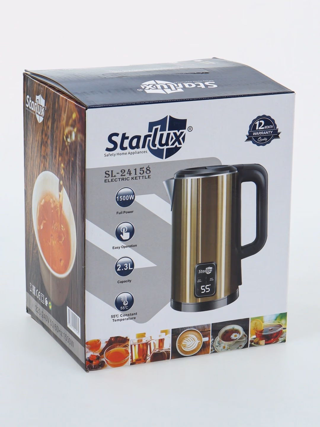 Elektr choynak Starlux SL-24153, 2.0 L, 1500 Vt, To'q ko'k - 4