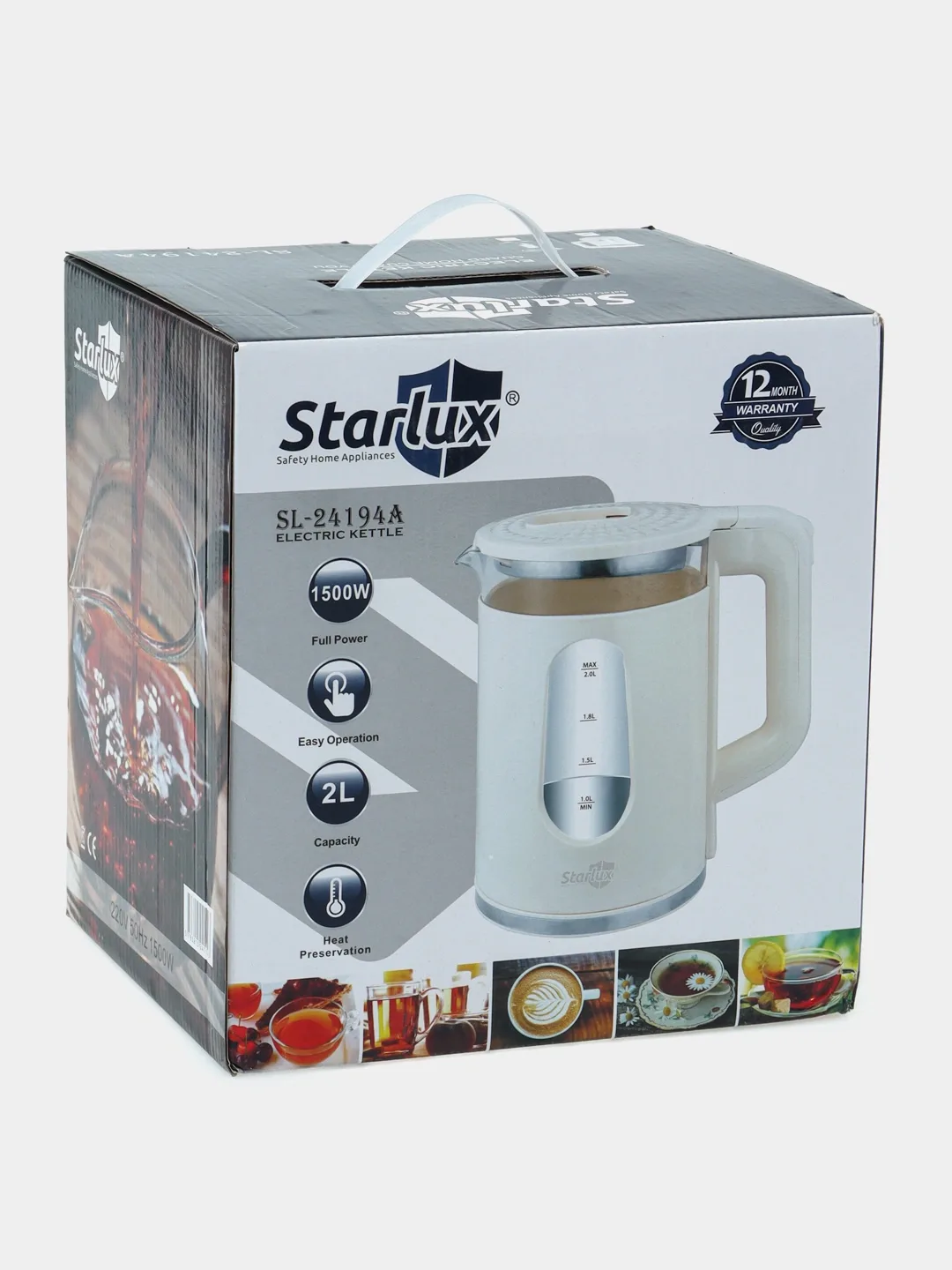 Elektr choynak Starlux SL-24153, 2.0 L, 1500 Vt, Qaymoq rang