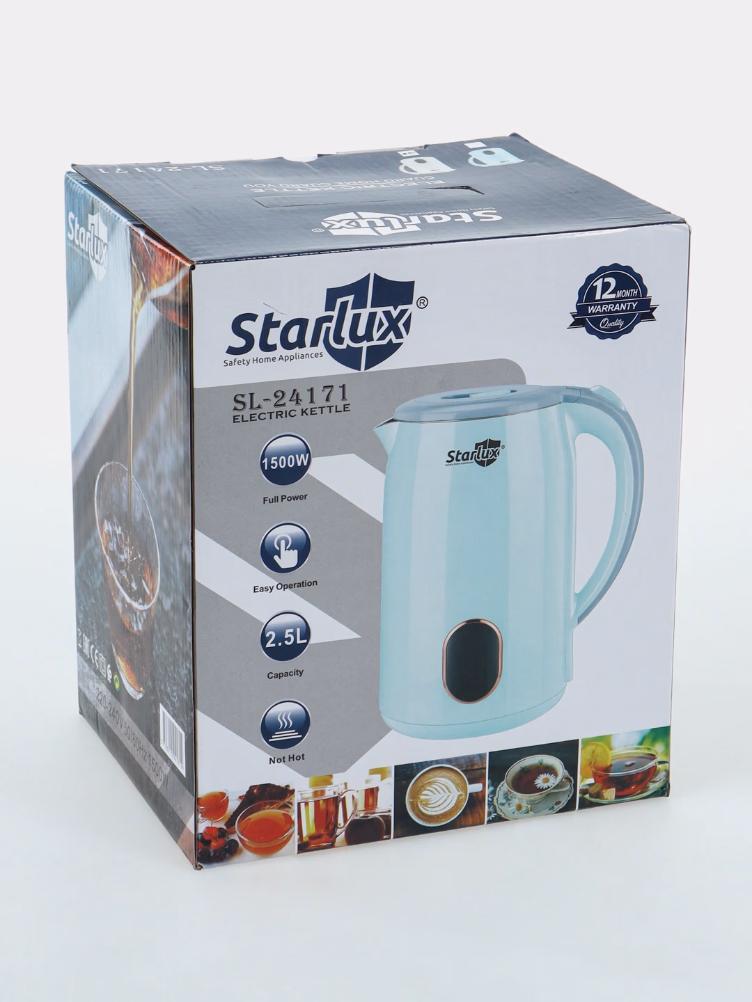 Elektr choynak Starlux SL-24153, 2.0 L, 1500 Vt, Sarg'ish melanj - 4