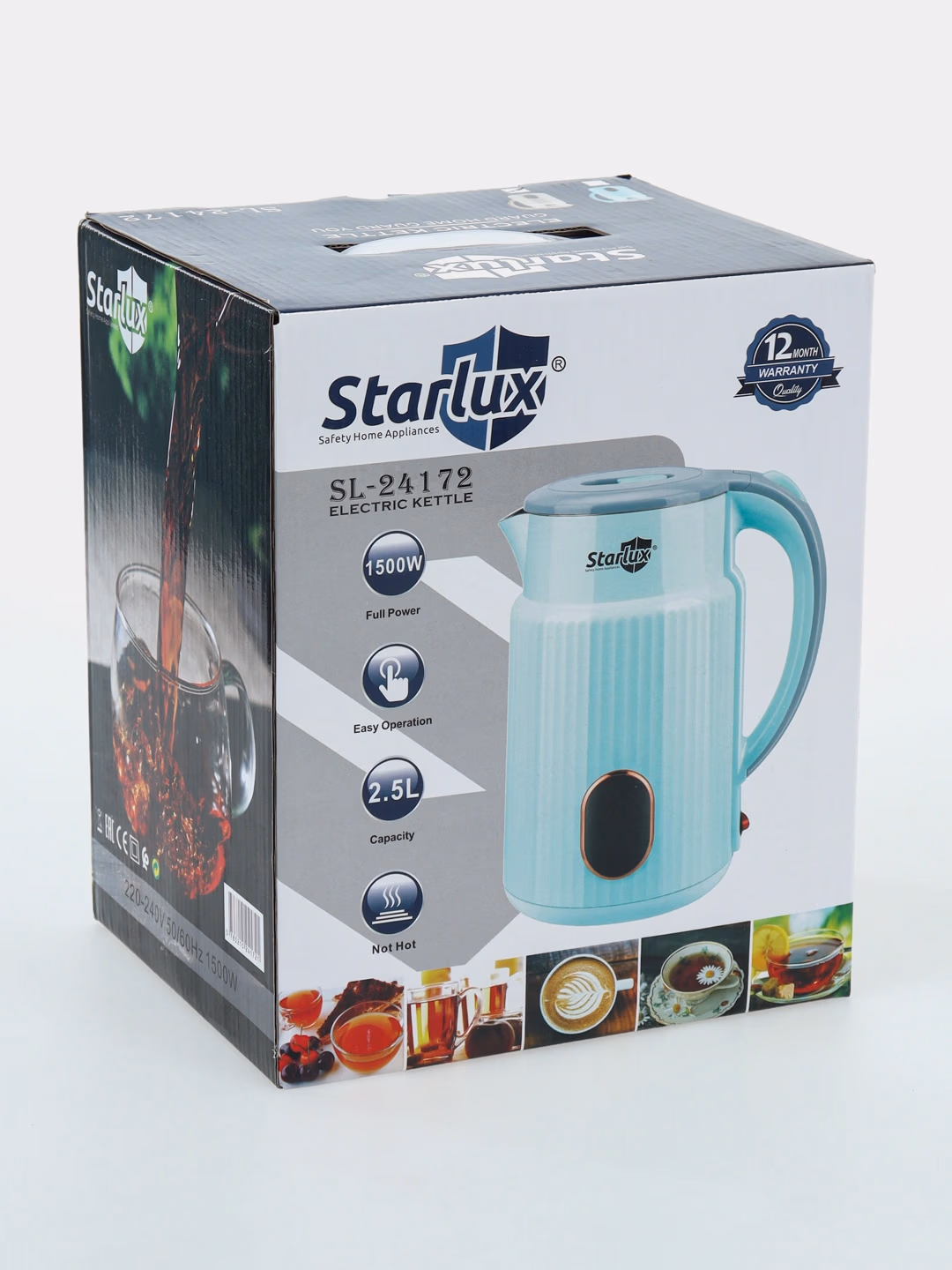 Elektr choynak Starlux SL-24153, 2.0 L, 1500 Vt, Jigarrang - 4