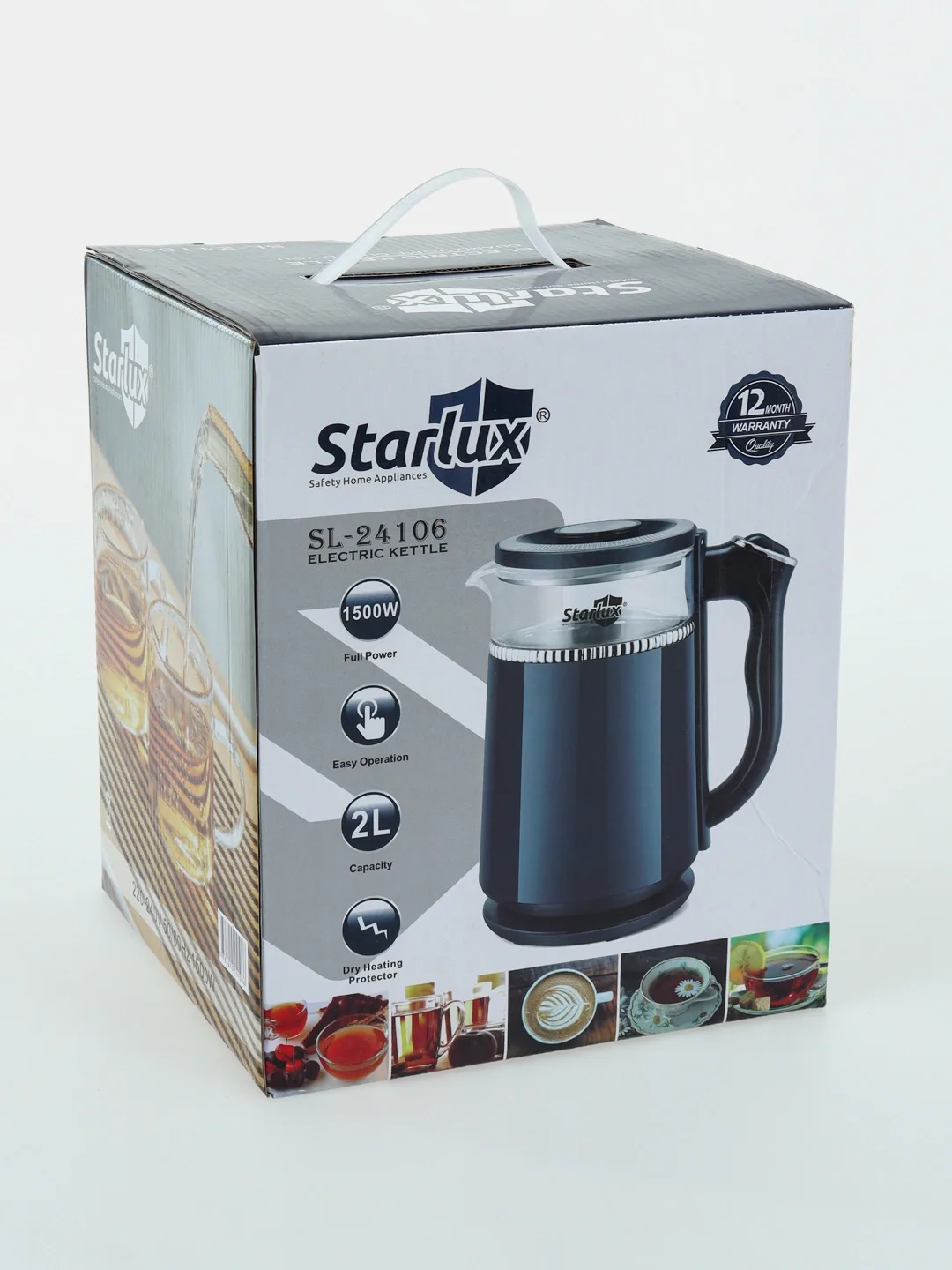 Elektr choynak Starlux SL-24153, 2.0 L, 1500 Vt, To'q jigarrang