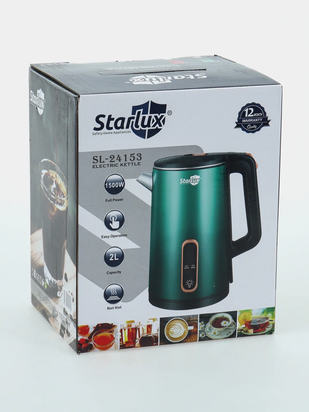 Elektr choynak Starlux SL-24153, 2.0 L, 1500 Vt, Mentol