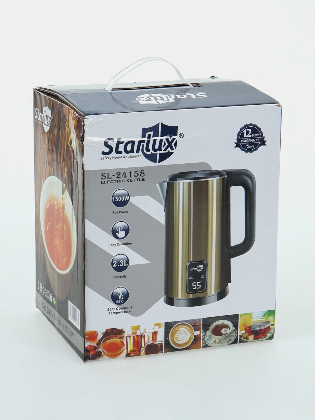 Elektr choynak Starlux SL-24153, 2.0 L, 1500 Vt, Xromrang