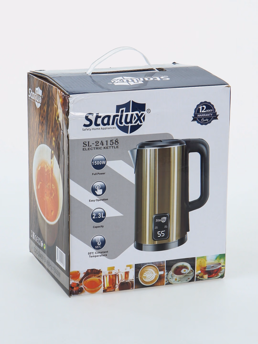 Elektr choynak Starlux SL-24153, 2.0 L, 1500 Vt, Xromrang - 9