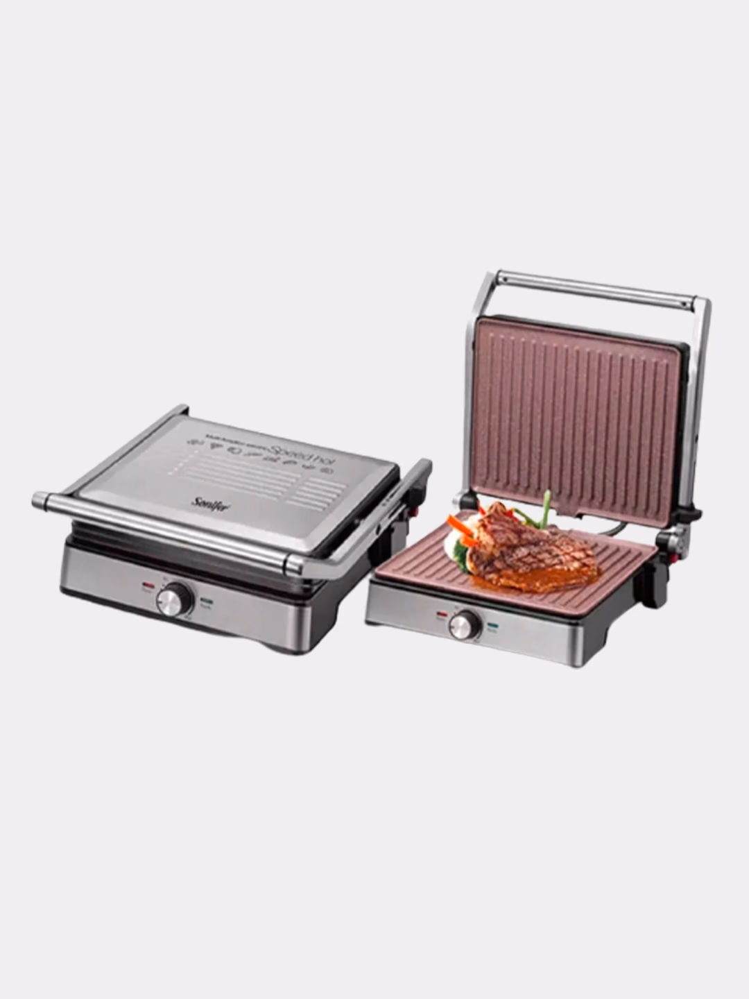 Elektr gril Sonifer SF-6145, 2000 Vt, kumush-qora