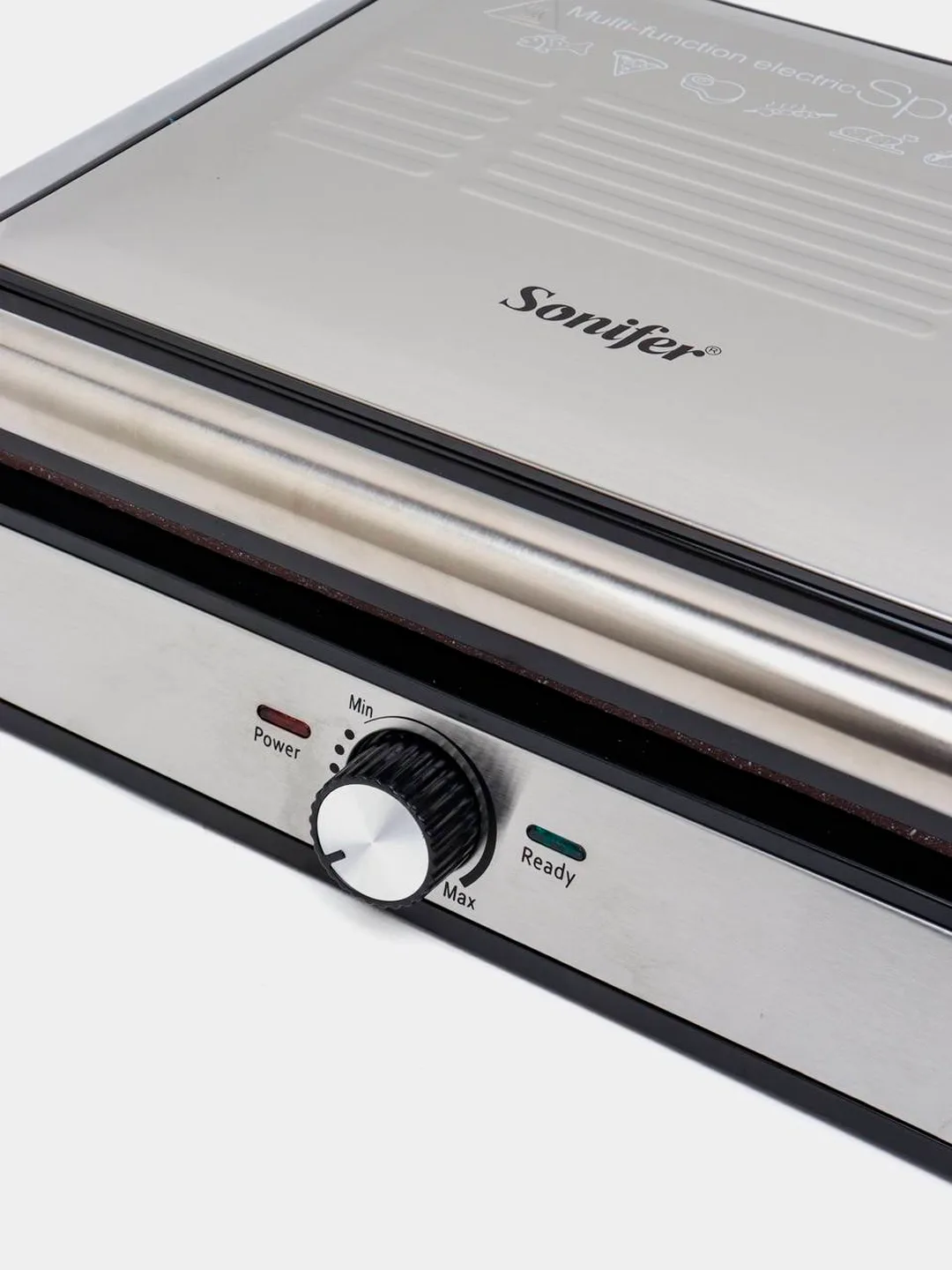 Elektr gril Sonifer SF-6145, 2000 Vt, kumush-qora
