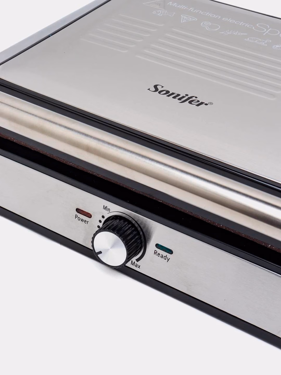 Elektr gril Sonifer SF-6145, 2000 Vt, kumush-qora - 3