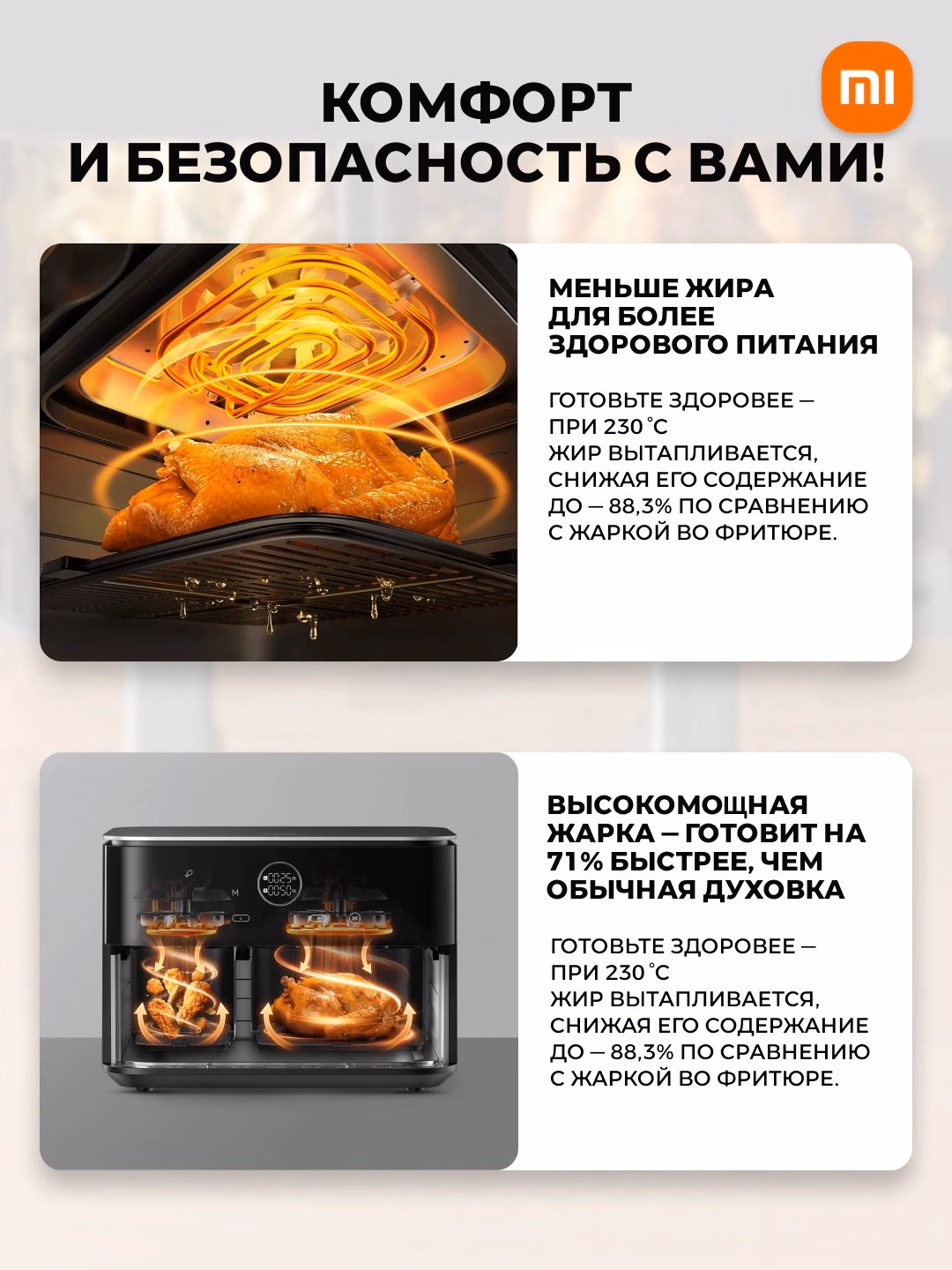 Aqlli aerogril Xiaomi Smart Air Fryer 4.5, 12 L, oq - 18