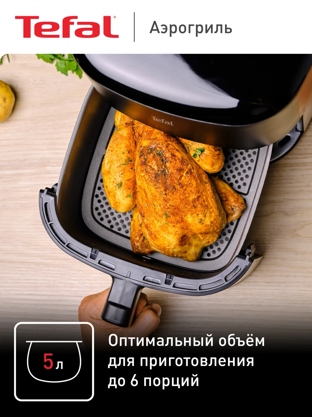 Aerogril Tefal Easy Fry Max EY245B10, 5 L, kulrang