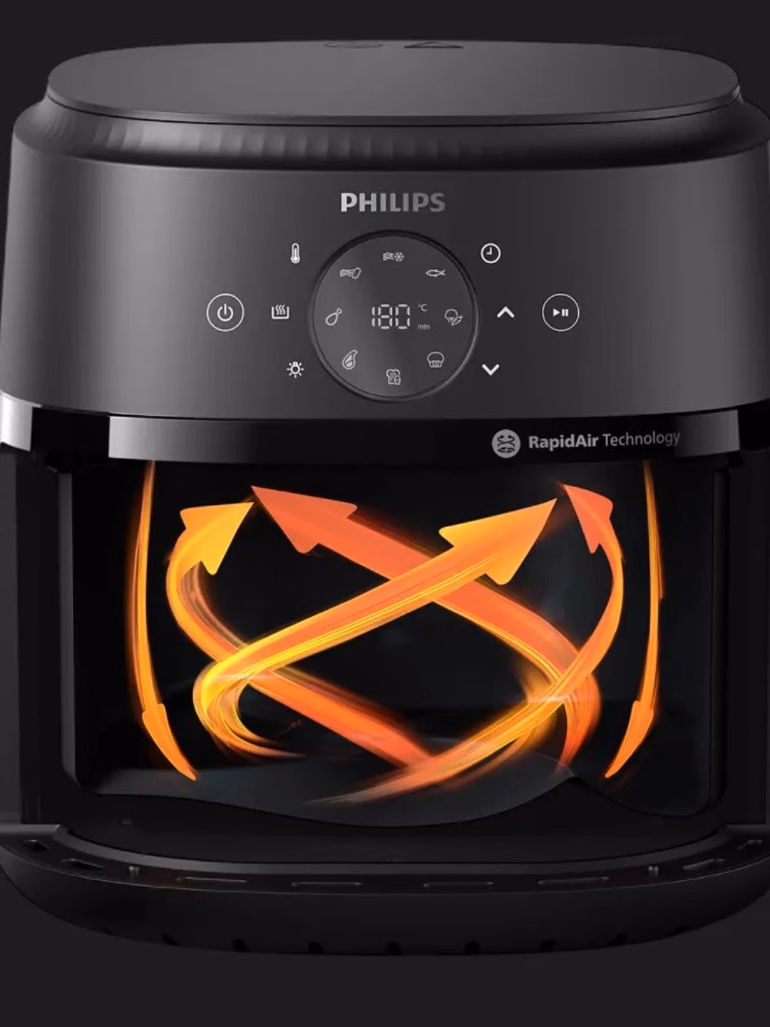 Aerogril Philips Airfryer NA230/00, 6.2 L, qora - 2