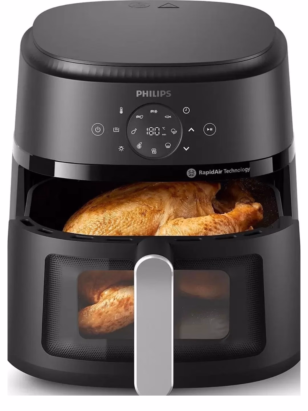 Aerogril Philips Airfryer NA230/00, 6.2 L, qora - 3