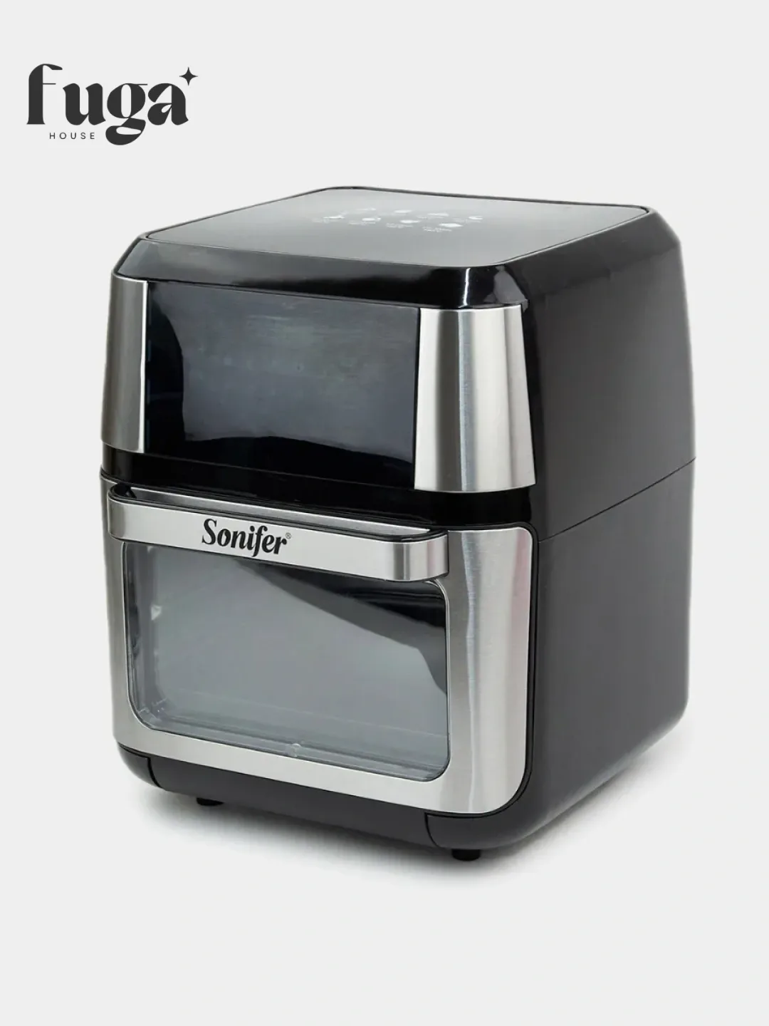 Aqlli aerogril Sonifer SF-1016, 12 L, 1800 Vt, kumushrang-qora
