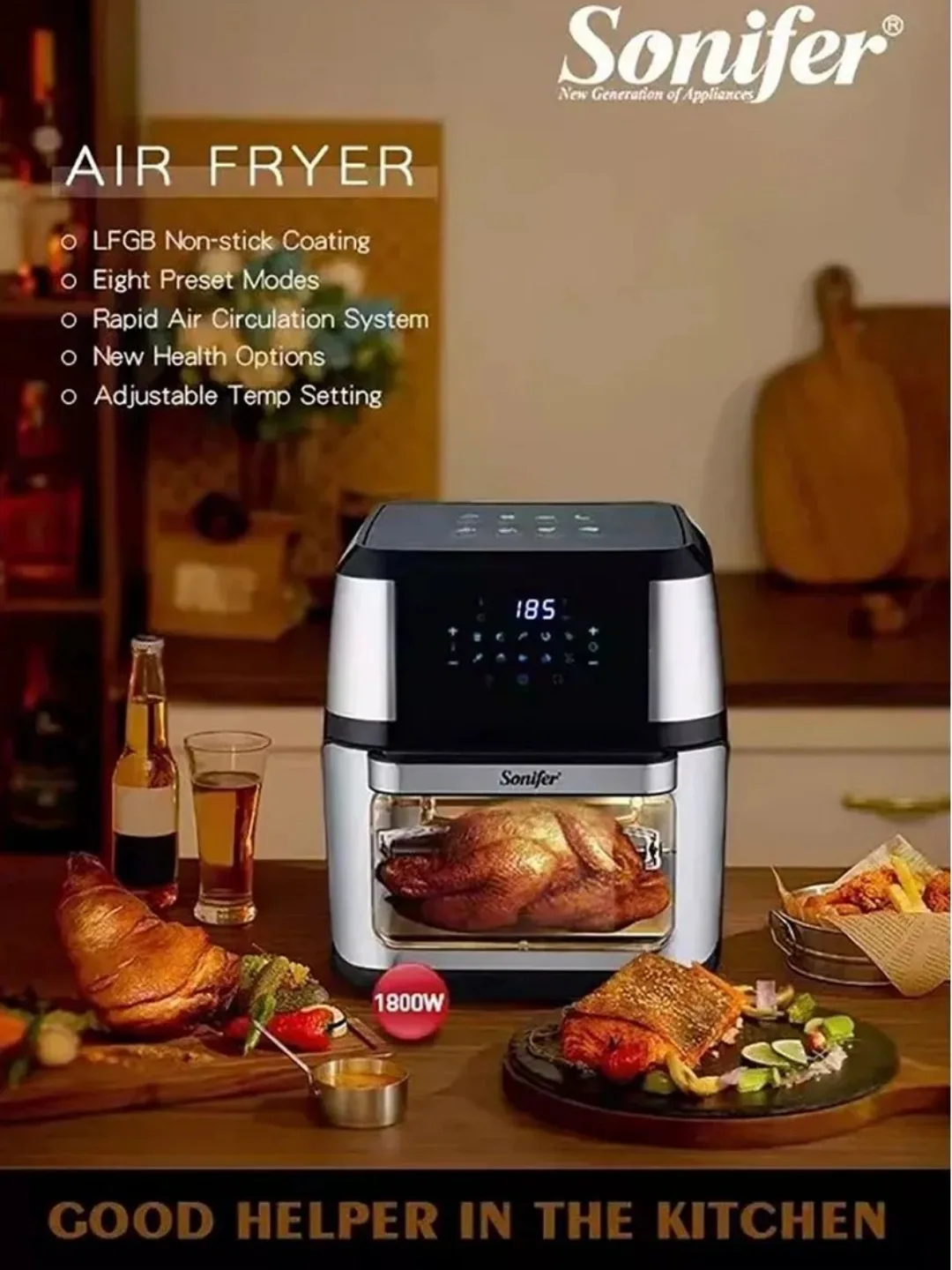 Aerogril Sonifer SF-1016, 6 L, kumushrang