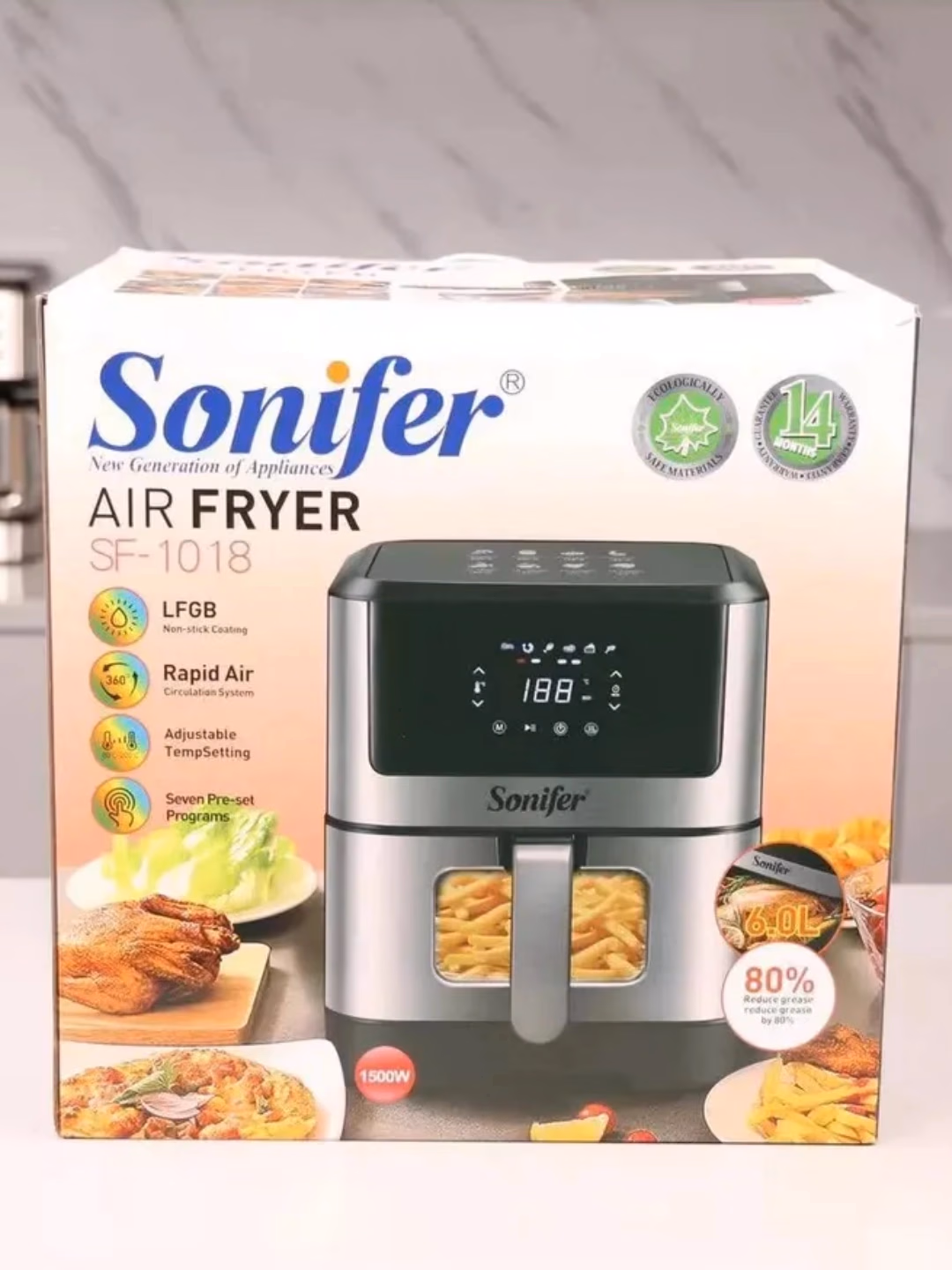 Aerogril Sonifer SF-1016, 6 L, kumushrang - 24