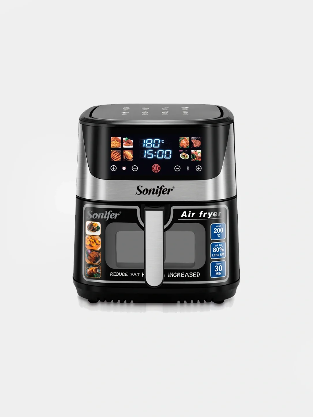 Aerogril Sonifer SF-1028PRO, 6.5 L, qora-kumush