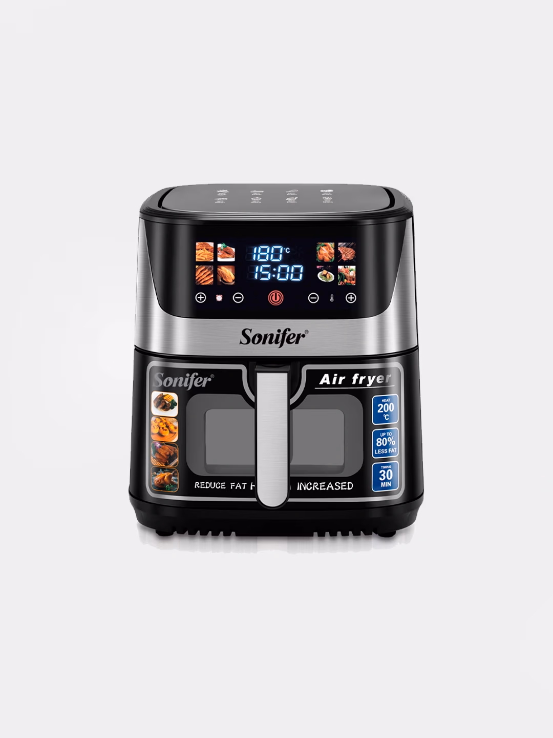 Aerogril Sonifer SF-1028PRO, 6.5 L, qora-kumush - 5