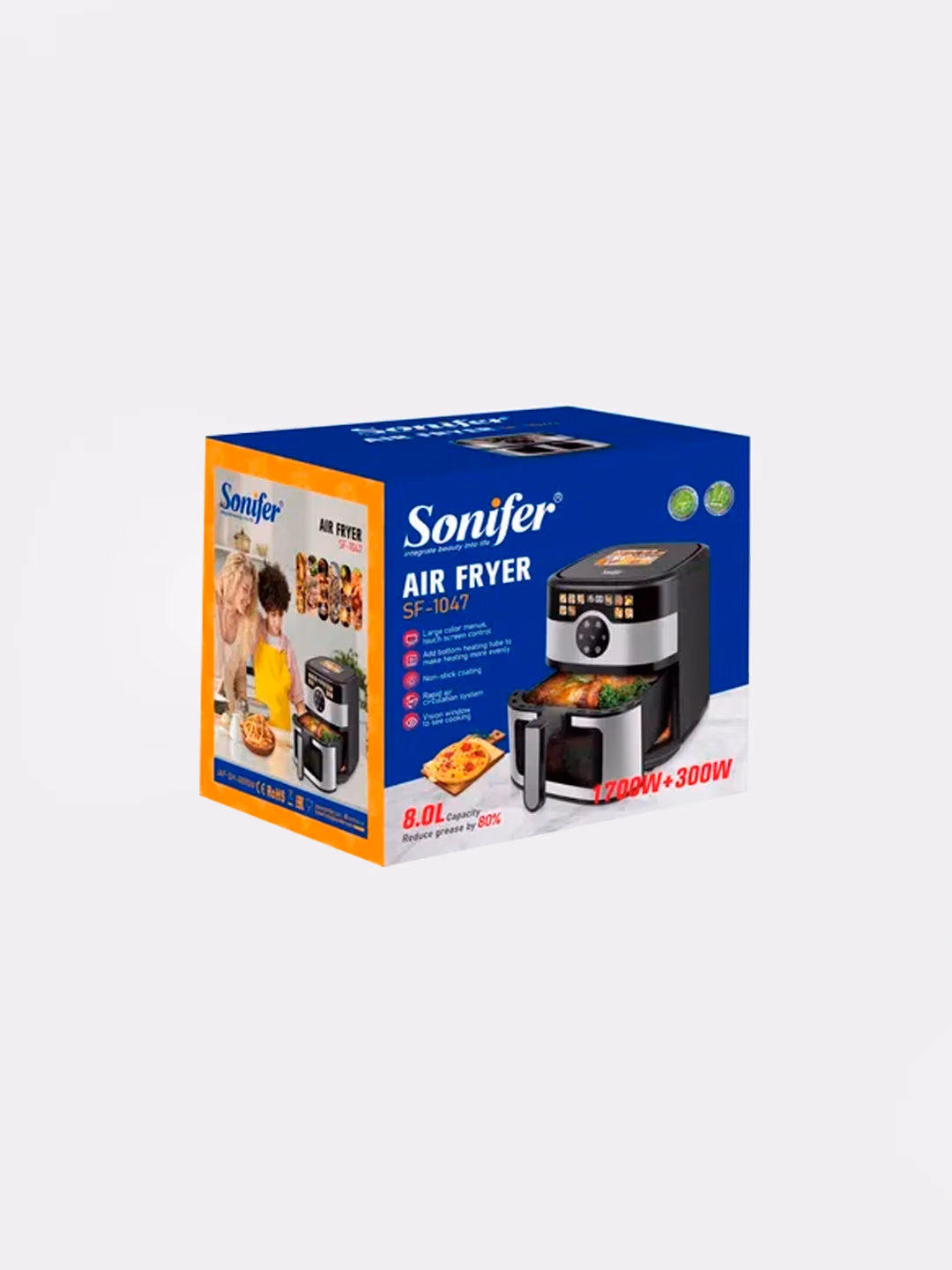 Aerogril Sonifer SF-1028PRO, 6.5 L, qora-kumush - 19