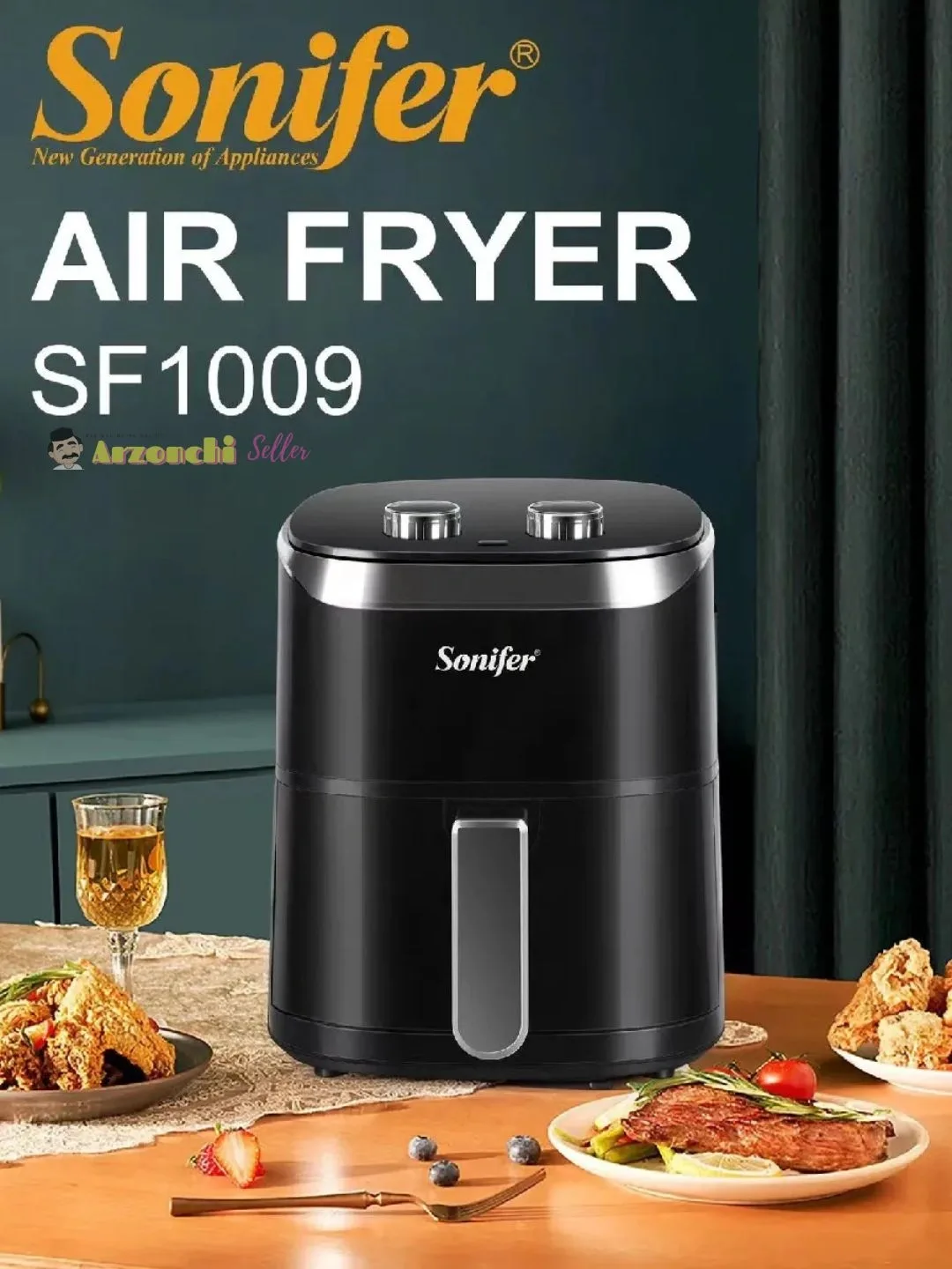 Aerogril-frityurnitsa Sonifer SF-1009, 6 L