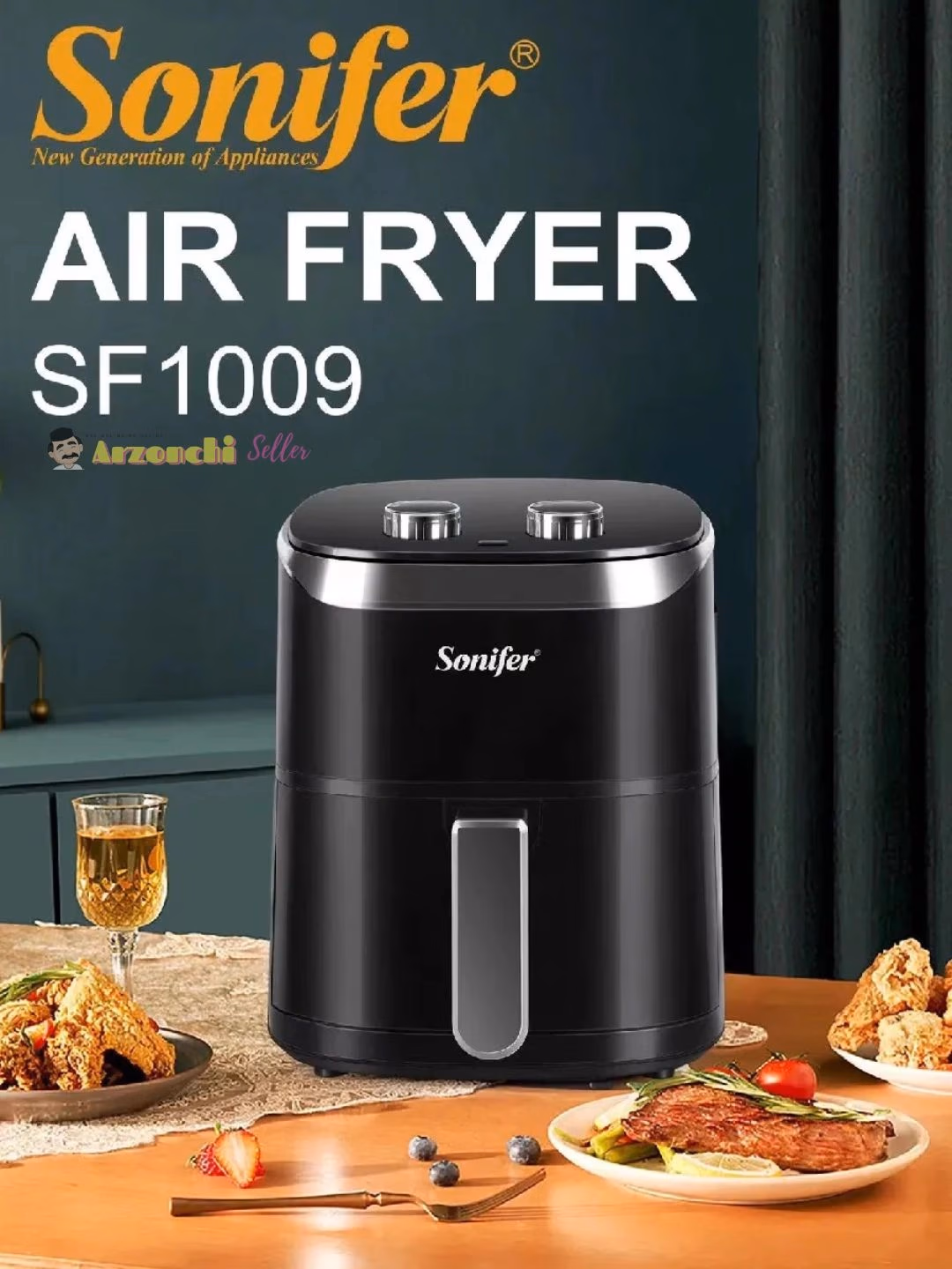Aerogril-frityurnitsa Sonifer SF-1009, 6 L - 12