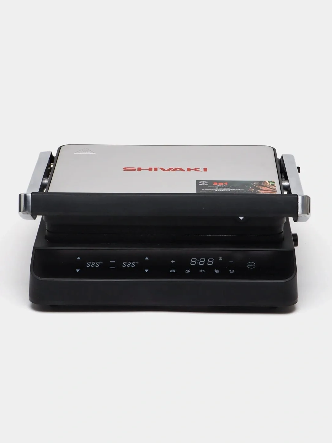 Elektr gril Shivaki GT-60C, sensorli boshqaruv, qora-kumush