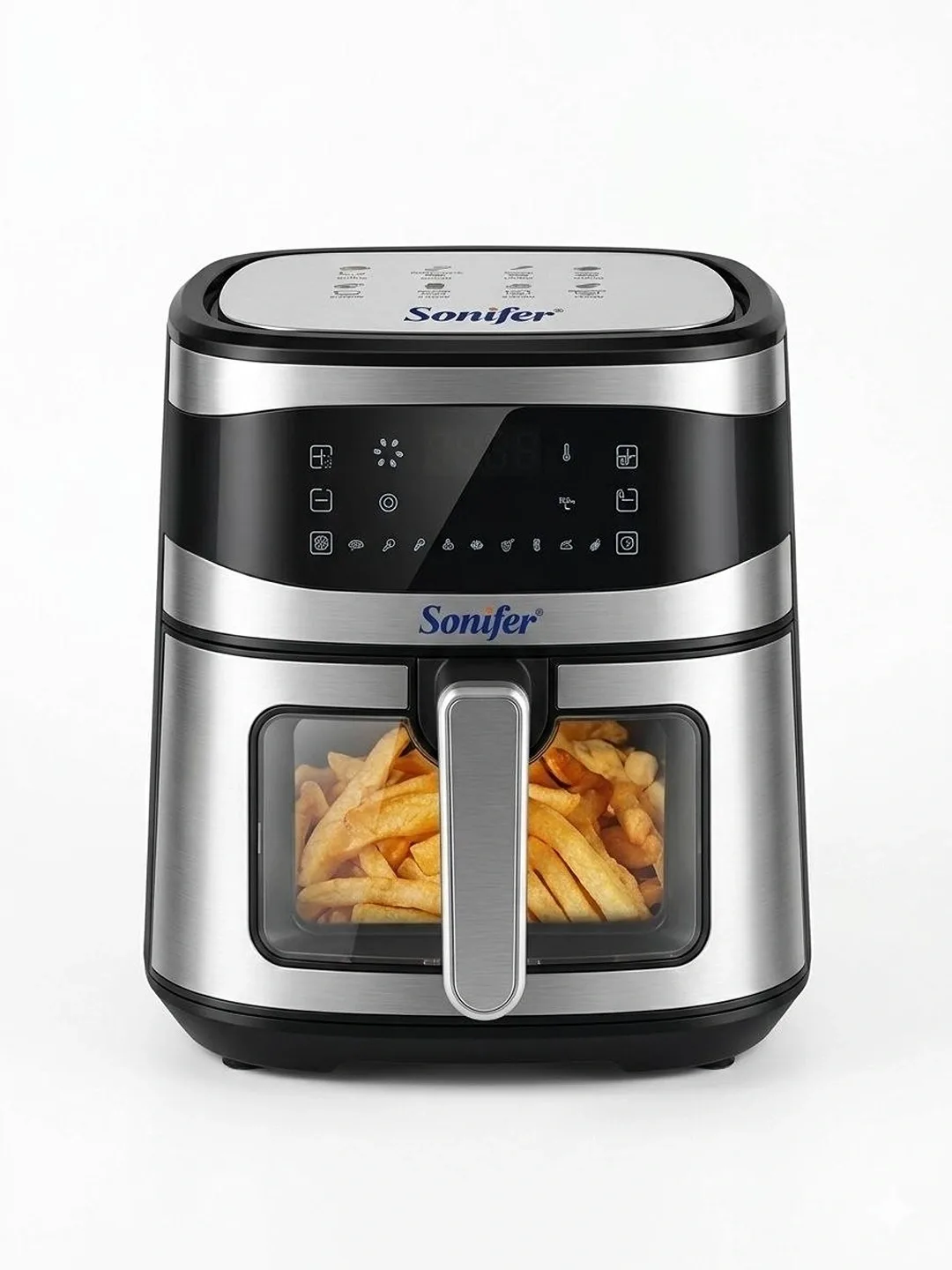 Aerogril-frityurnitsa Sonifer SF-1037, 6.5 L, qora-kumush