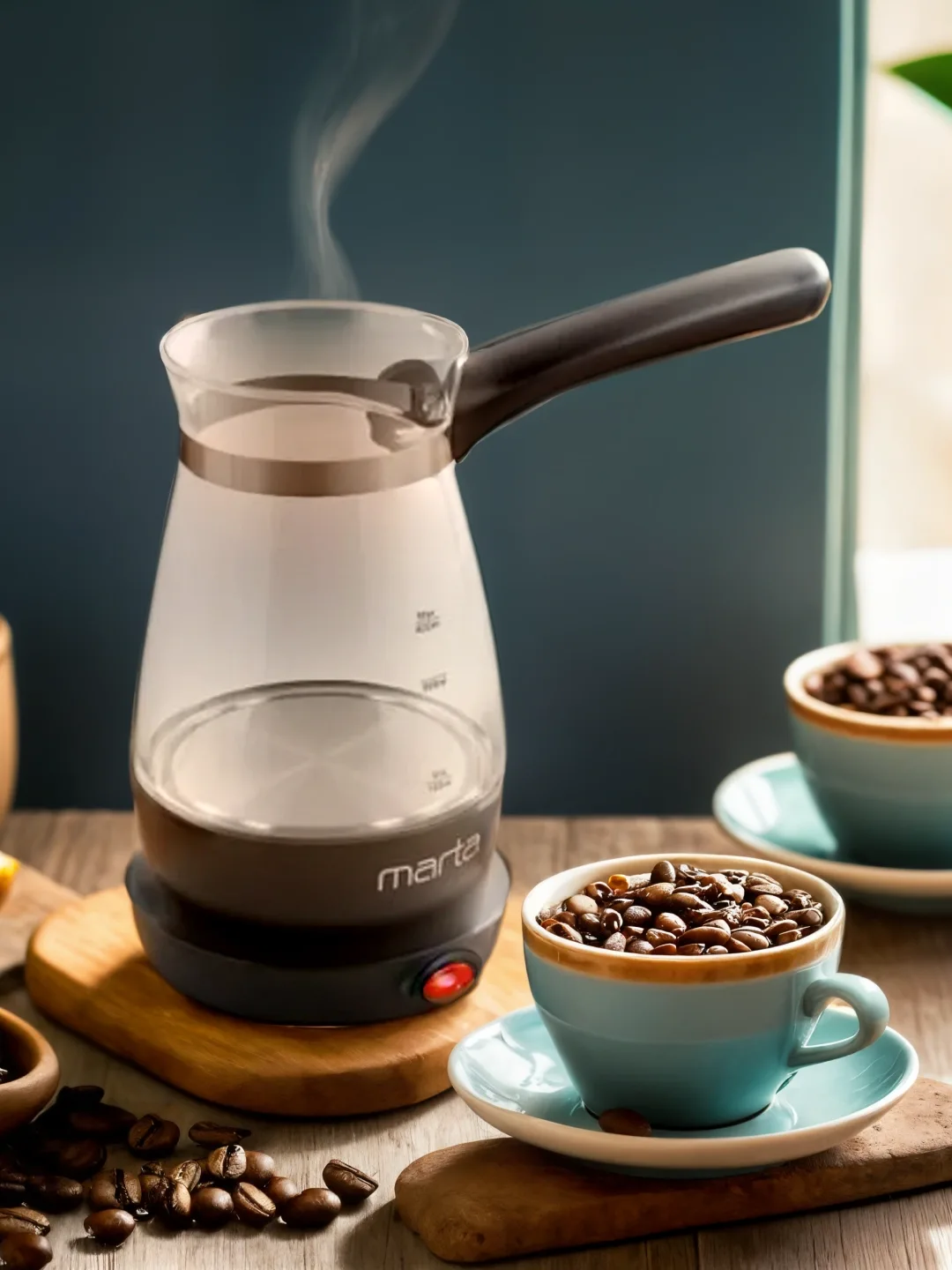Elektr turka-kofe qaynatgich Marta MT-2140, 500 ml, qora