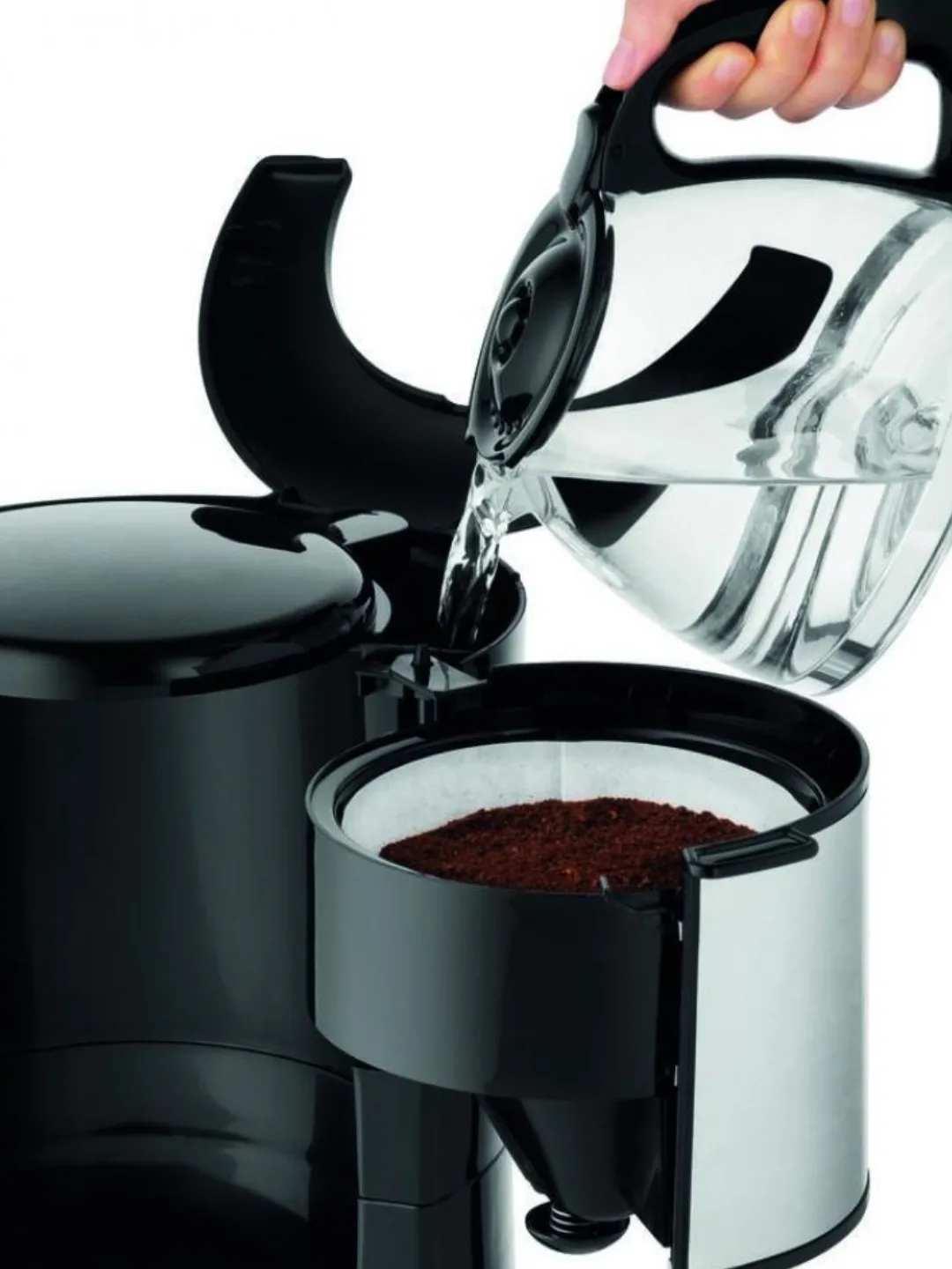 Tomchili kofe qaynatgich Moulinex subito, 1.25 L, qora-kumushrang