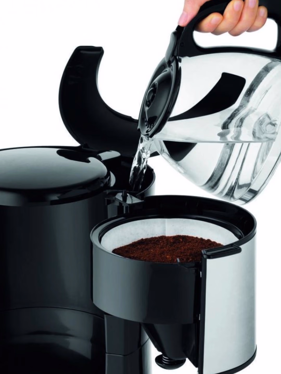 Tomchili kofe qaynatgich Moulinex subito, 1.25 L, qora-kumushrang - 2