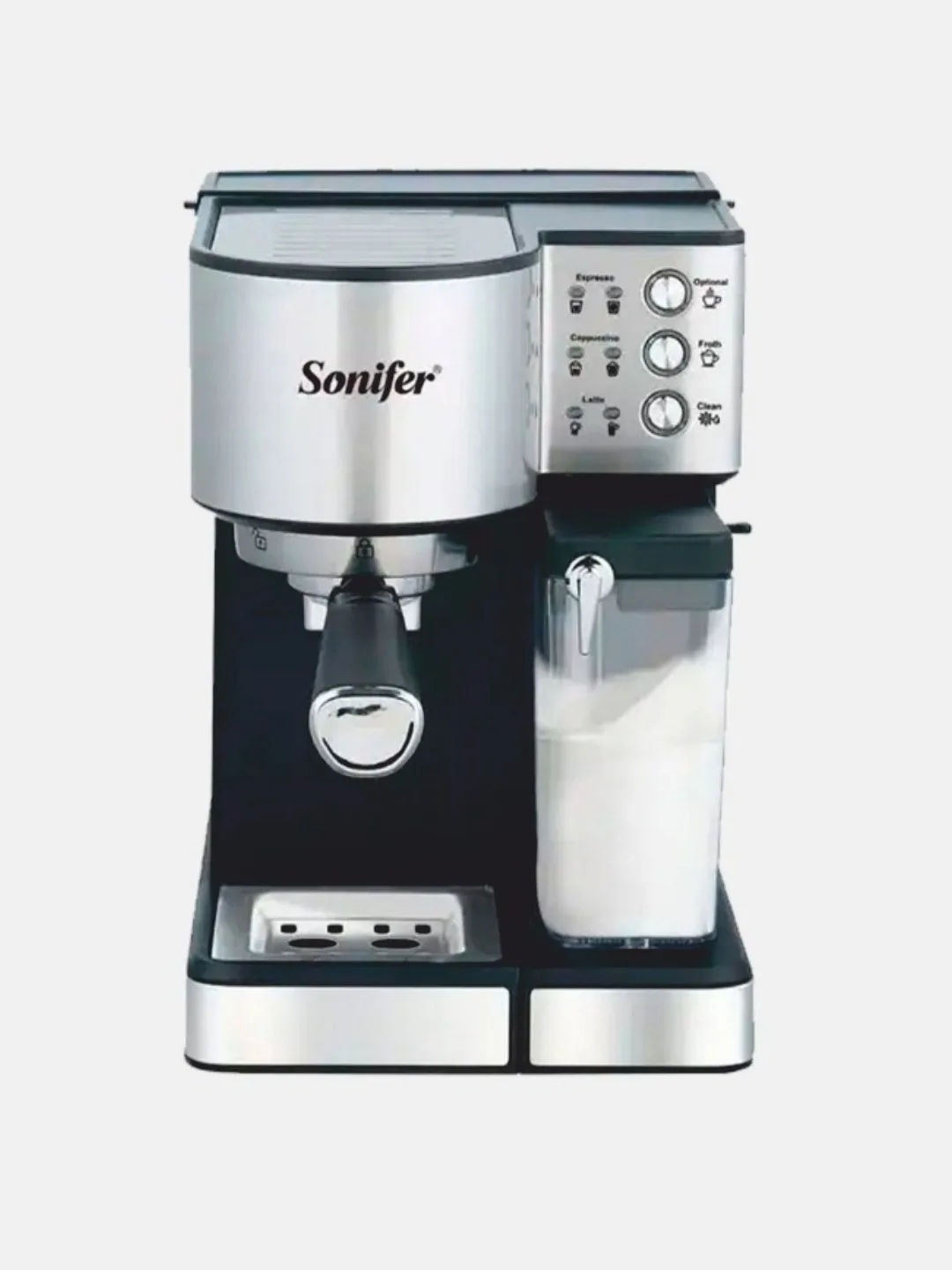 Kofe mashinasi Sonifer SF-3573, sensorli displey, 20 bar, kumush
