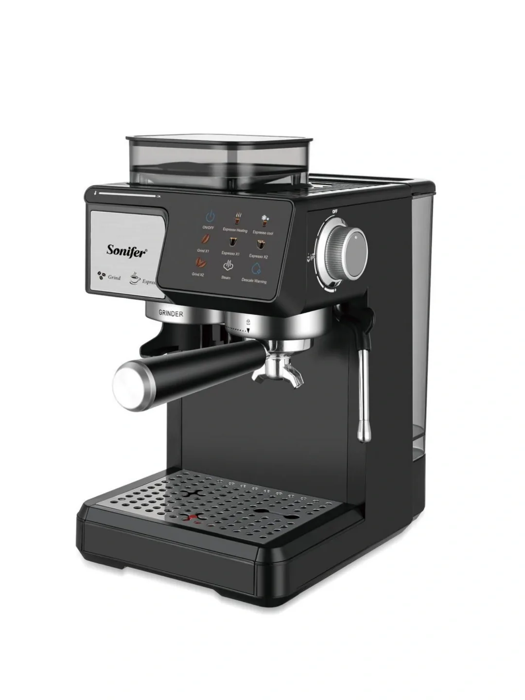 Kofe mashinasi Sonifer SF-3589, raqamli displey, qora