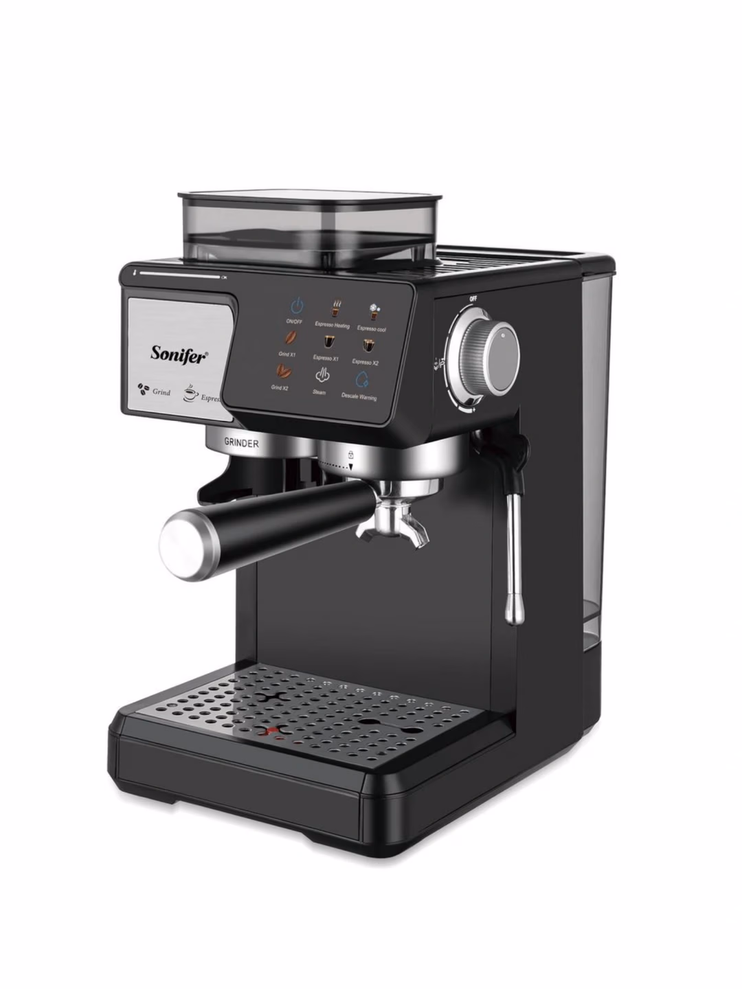Kofe mashinasi Sonifer SF-3589, raqamli displey, qora - 20