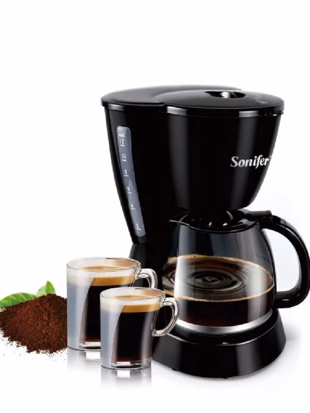 Tomchili kofe qaynatgich Sonifer SF-3564, 0.75 L, 650 Vt, qora - 2