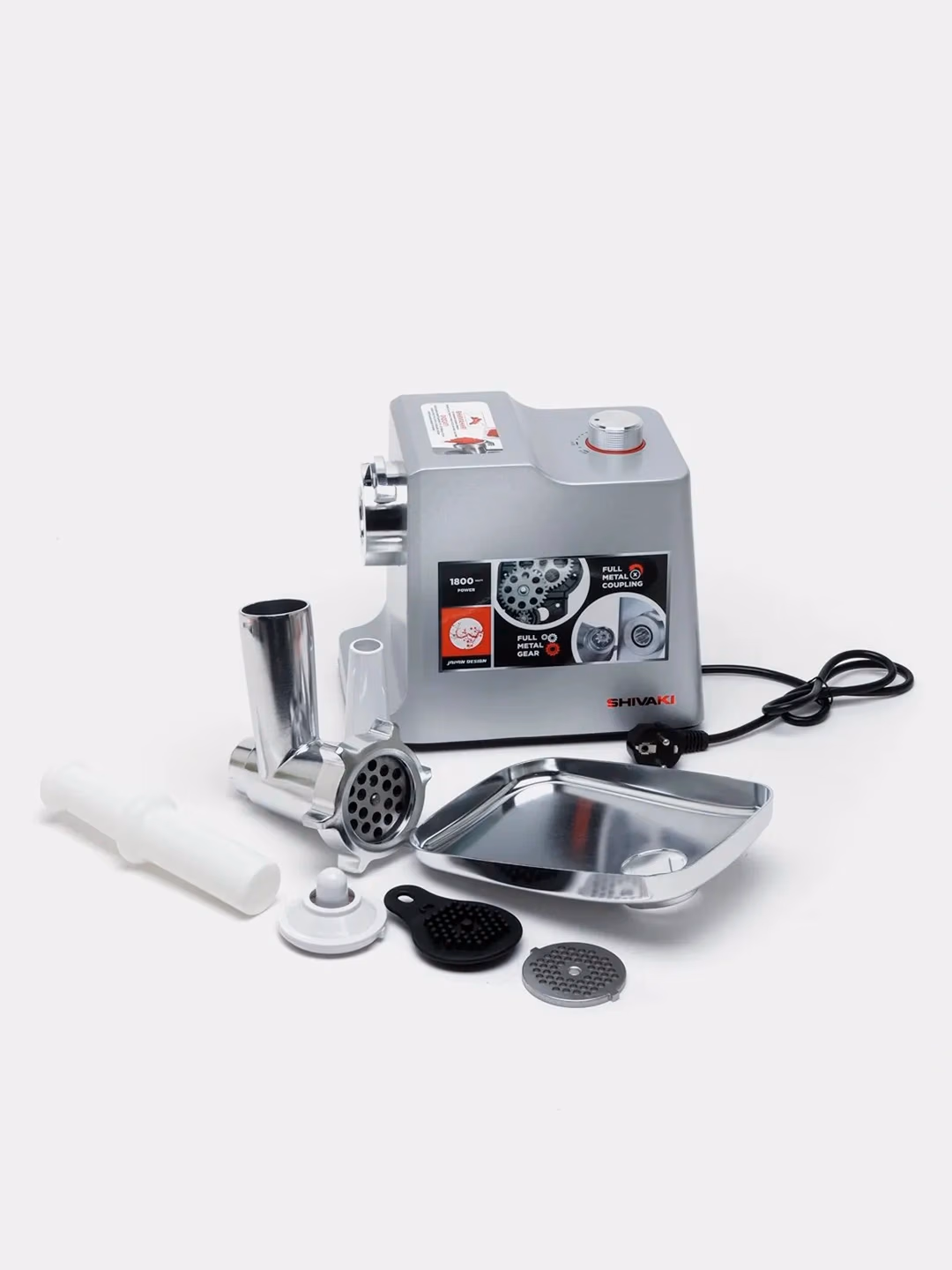 Elektr go'shtqiymalagich Shivaki MG 3750, 1800 Vt, metall - 3