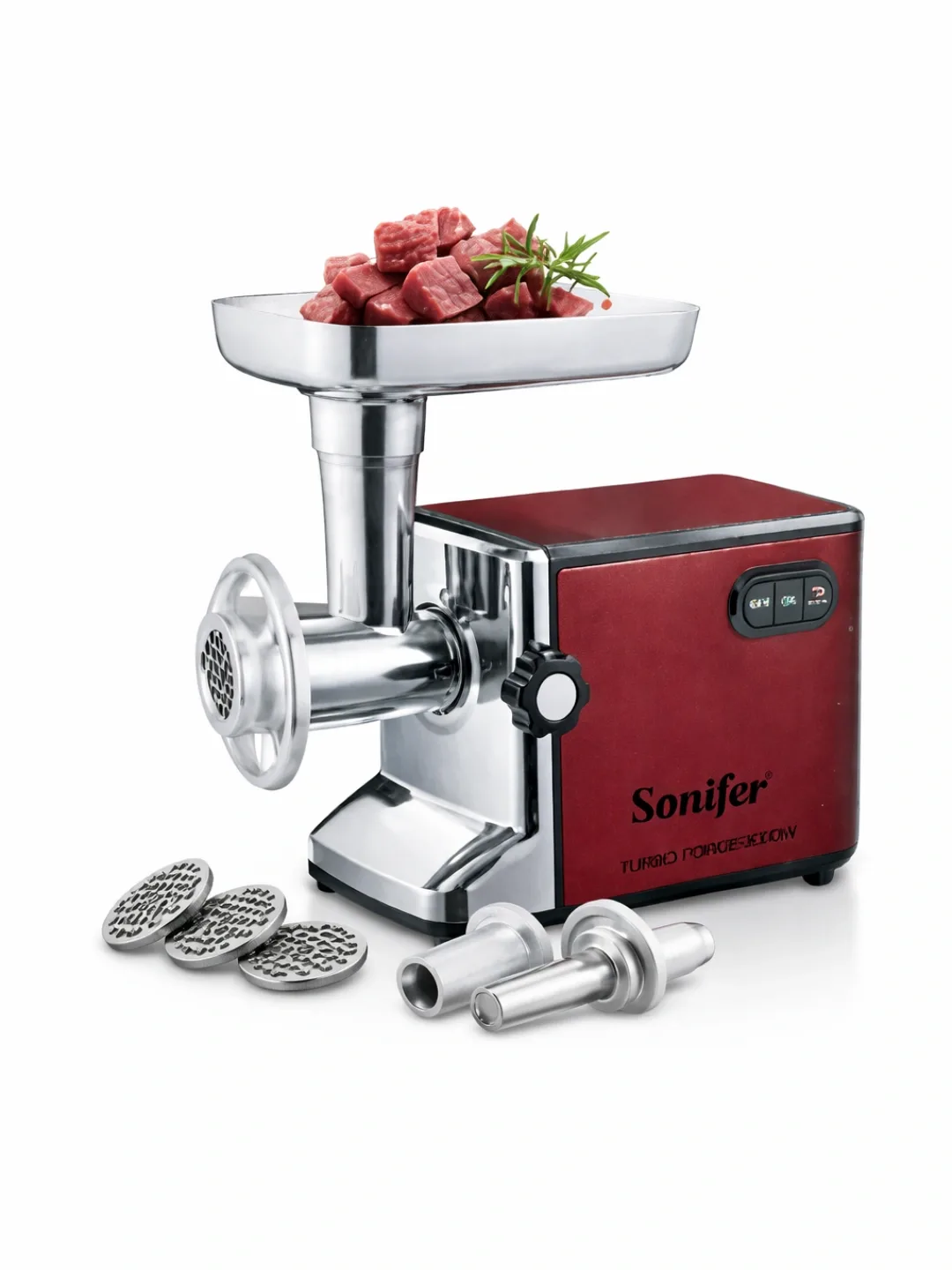 Elektr go'shtqiymalagich Sonifer SF-5001, 3000 Vt, qizil