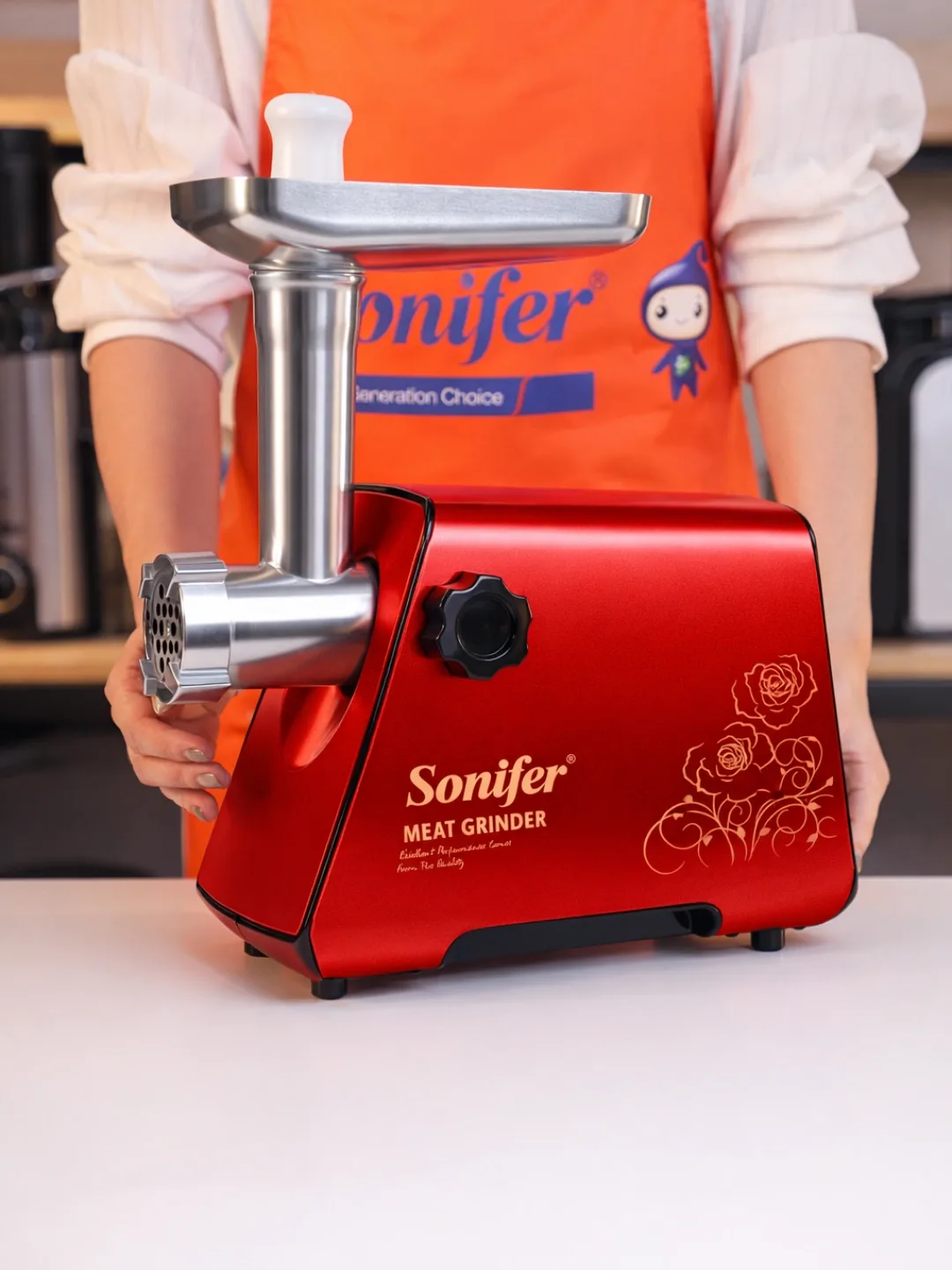 Elektr go'shtqiymalagich Sonifer SF-5016, 1200 Vt, qizil