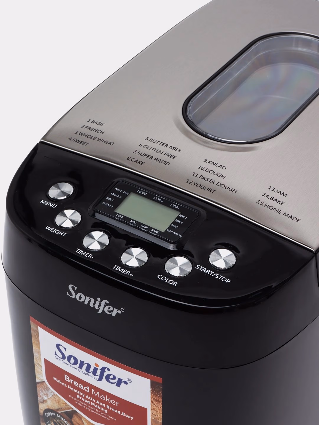 Non pishirgich Sonifer SF-4025, 15 dastur, qora - 6