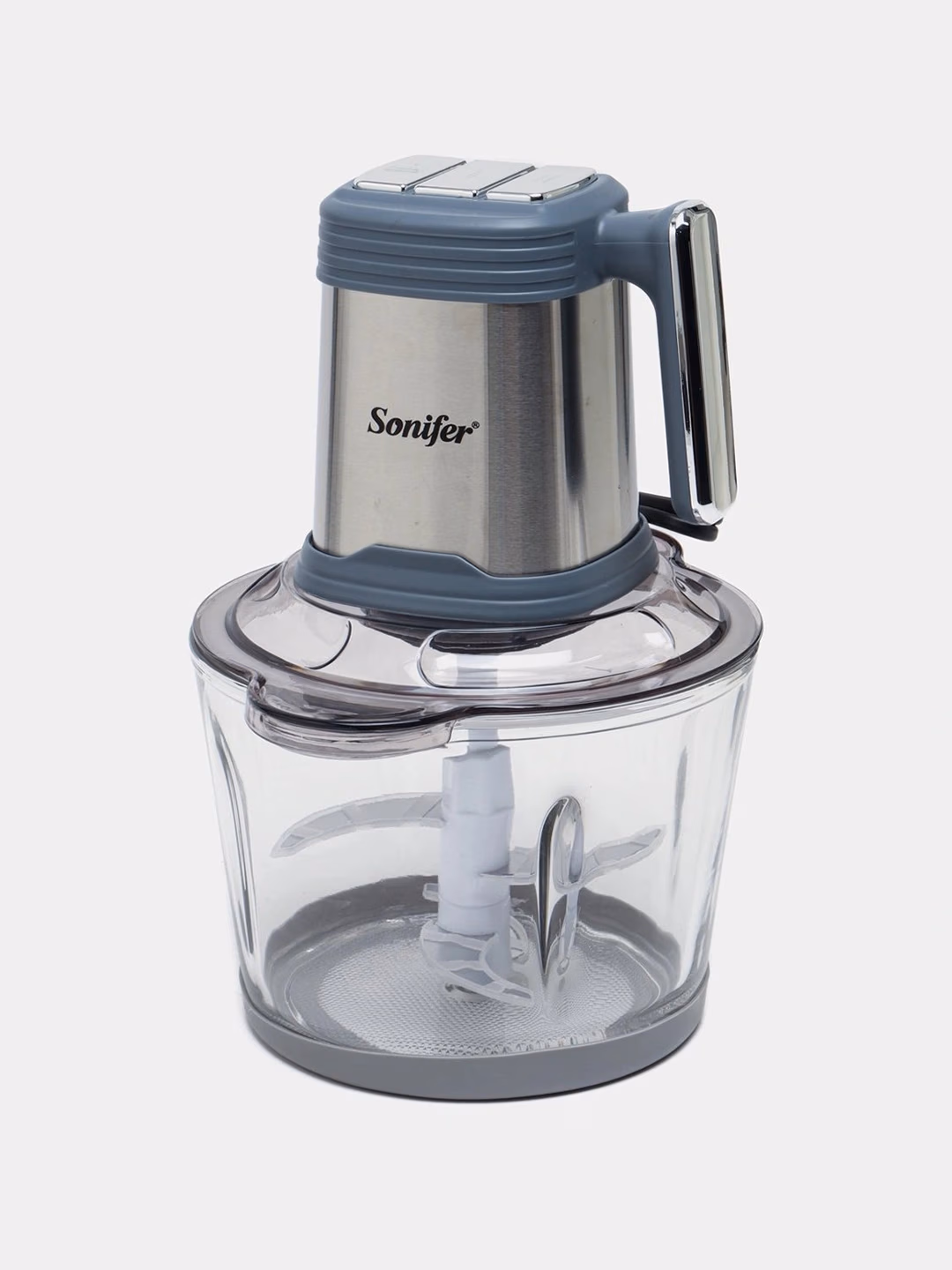 Elektr chopper-maydalagich Sonifer SF-8108, 2.5 L, kumushrang-kulrang - 2