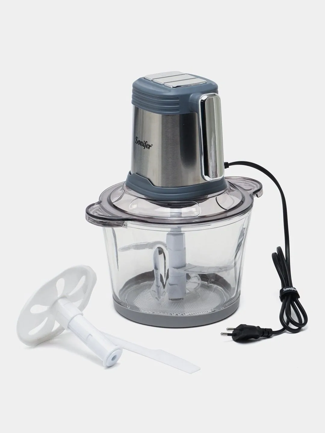 Elektr chopper-maydalagich Sonifer SF-8108, 2.5 L, kumushrang-kulrang