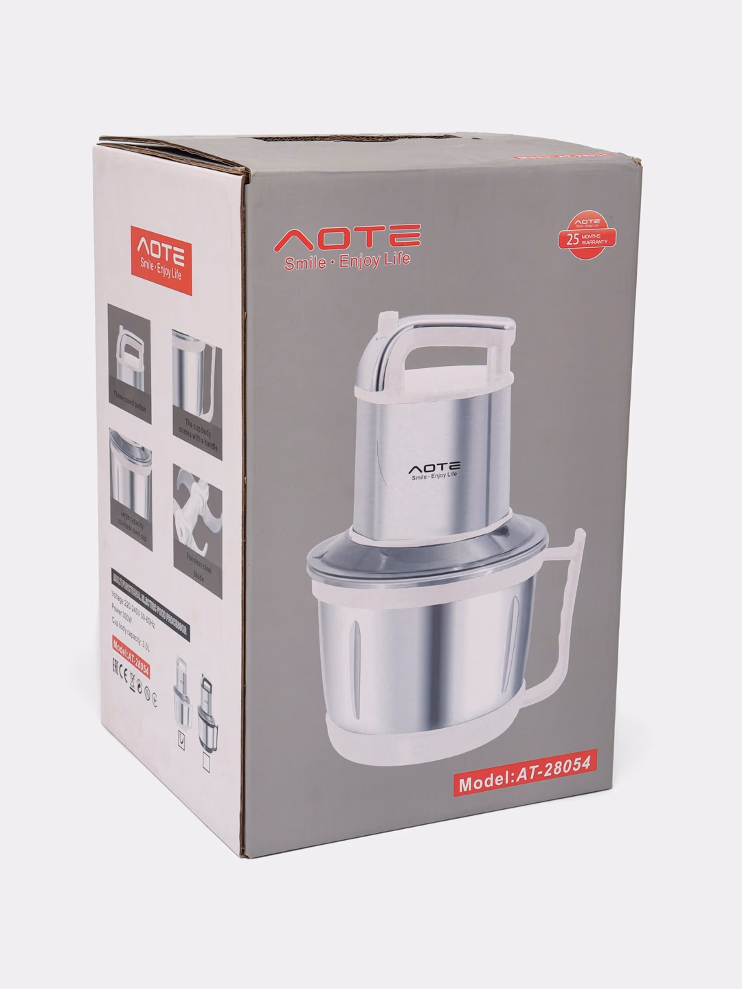 Elektr chopper-maydalagich AOTE AT-28054, 3 L, oq-kumush - 10