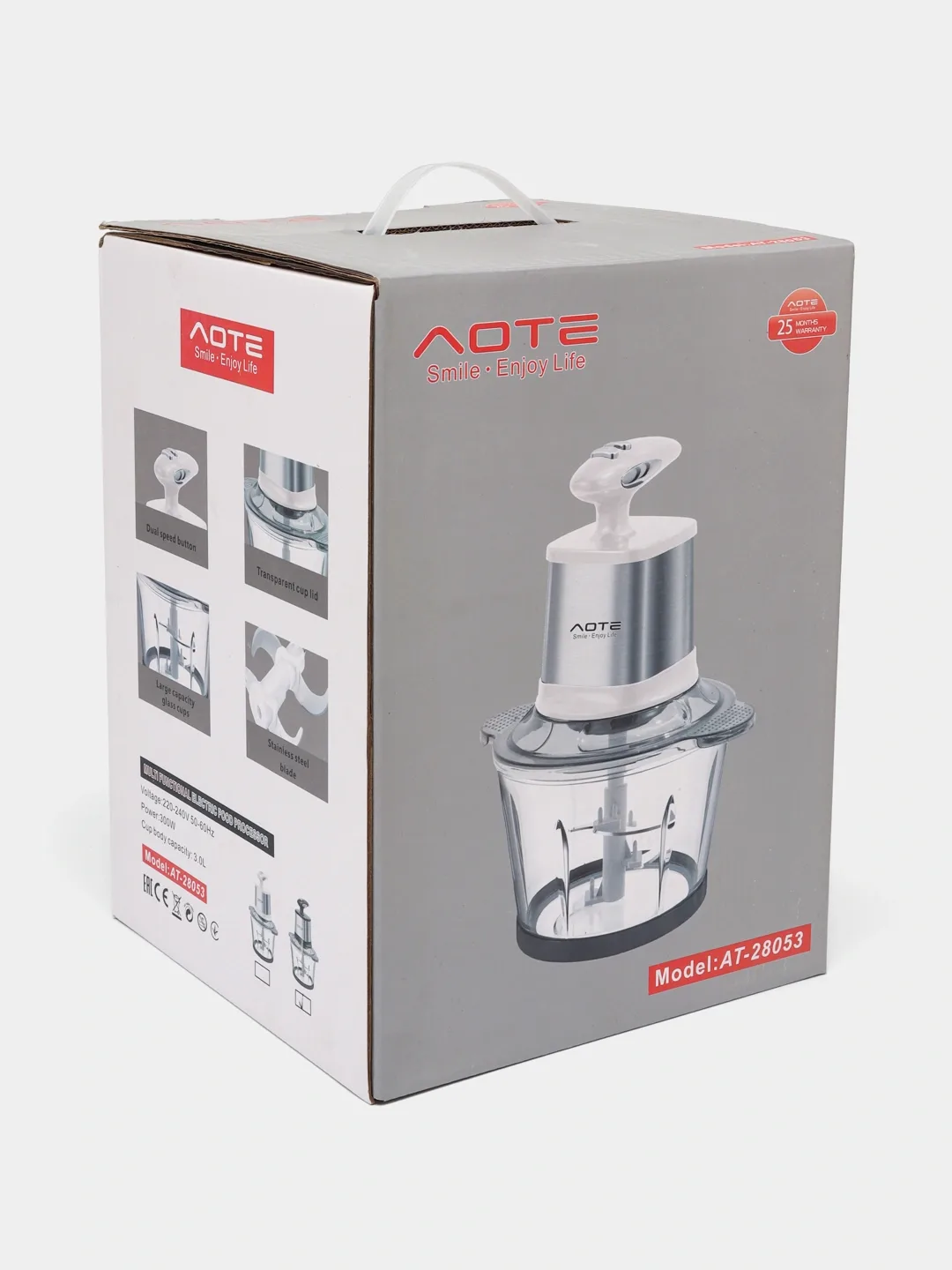 Elektr chopper-maydalagich AOTE AT-28053, 3 L, qora-kumush
