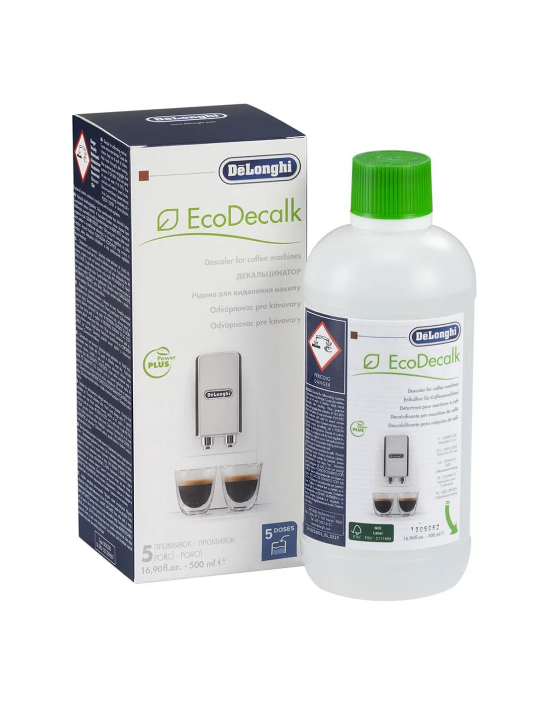 Kofe mashinalari uchun ohak tozalash vositasi De'Longhi EcoDecalk, 500 ml