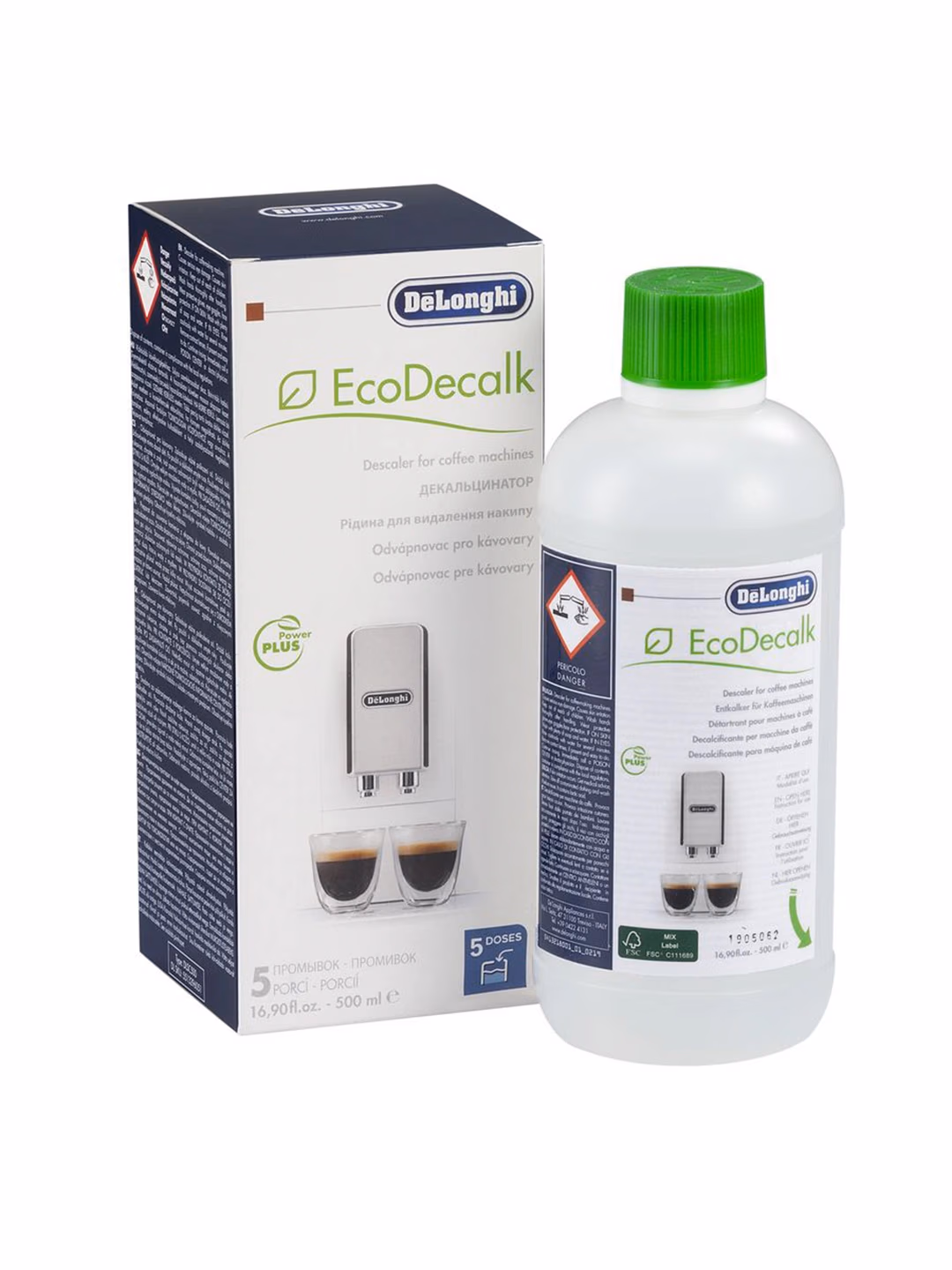 Kofe mashinalari uchun ohak tozalash vositasi De'Longhi EcoDecalk, 500 ml - 3