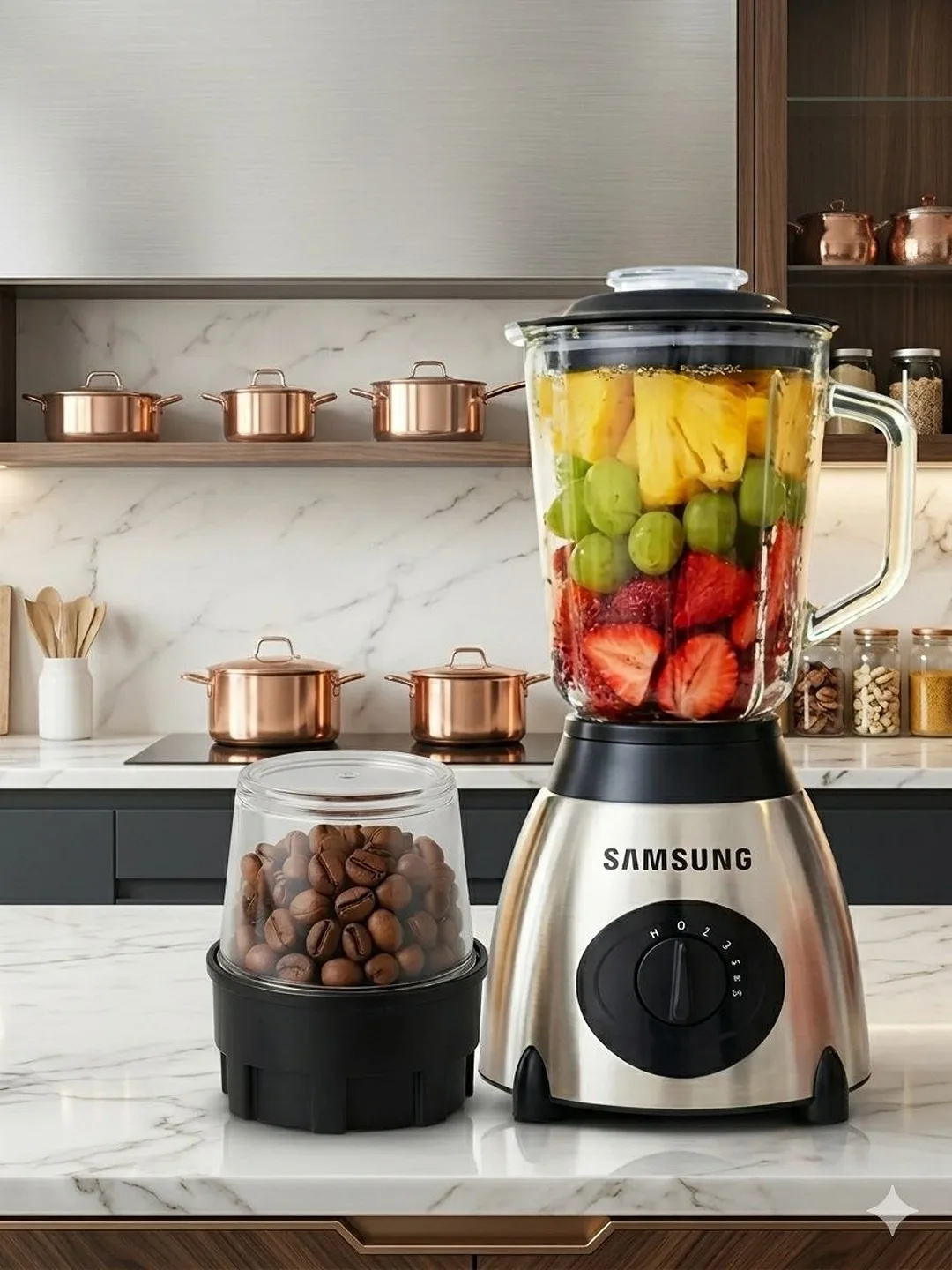 Statsionar blender-maydalagich Samsung SN-902 2 tasi 1 da, 1000 Vt