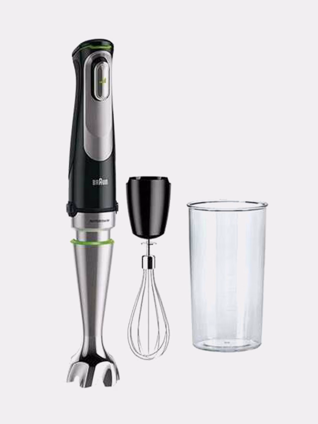 Qo'l blenderi Braun MultiQuick 9, 1200 Vt, kombayn bilan, qora - 3