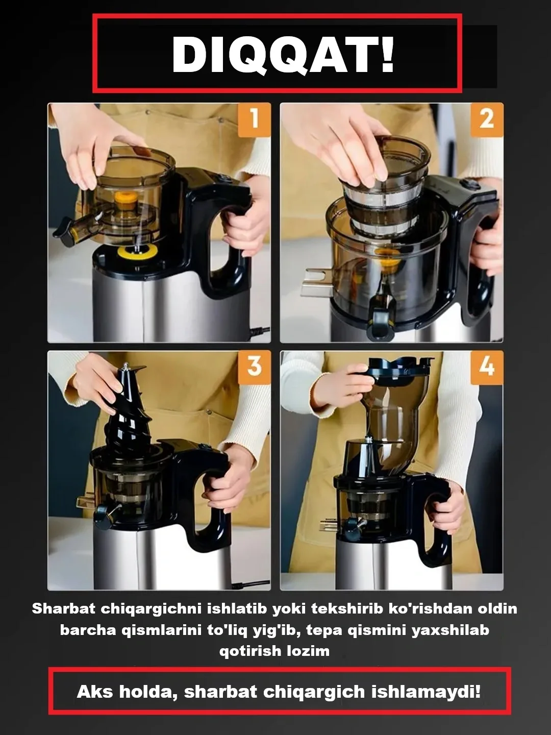 Shnekli sharbat chiqargich Sonifer SF-5537, 150 Vt, qizil